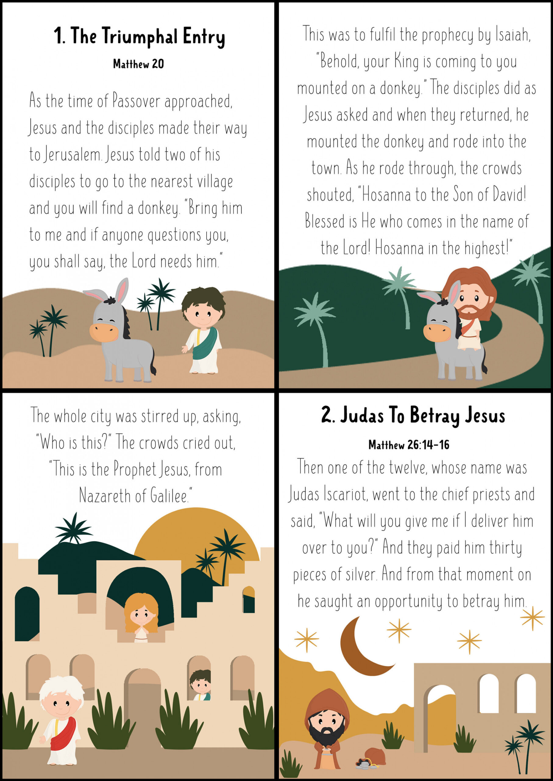 Printable Easter Story Cards I Christian Easter Story for Kids