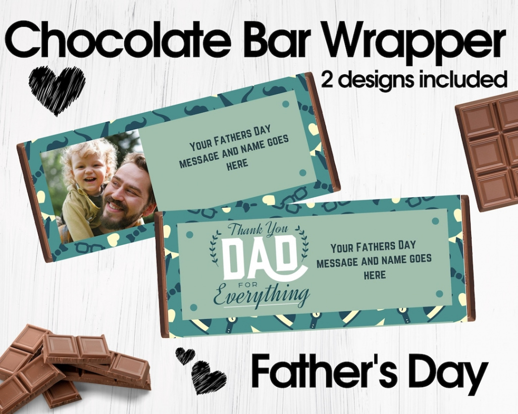 PRINTABLE Fathers Day Chocolate Bar Wrapper Template Hershey