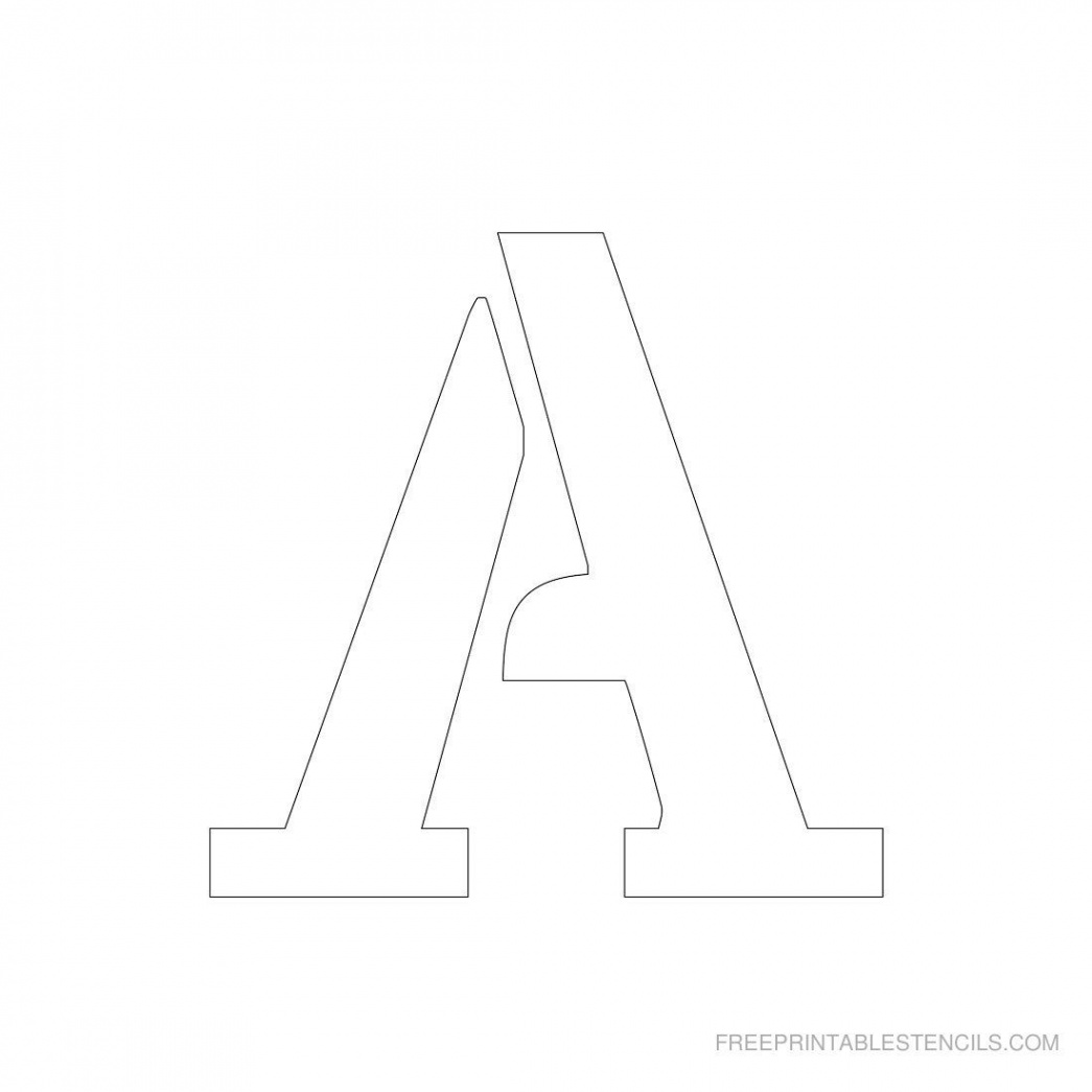 Printable  Inch Letter Stencil A--has full alphabet  Stencils