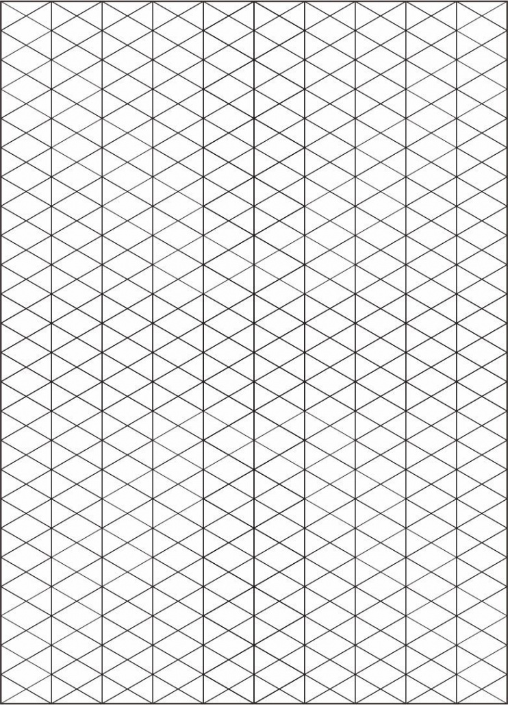 Printable Isometric Graph Paper  Isometric graph paper, Isometric