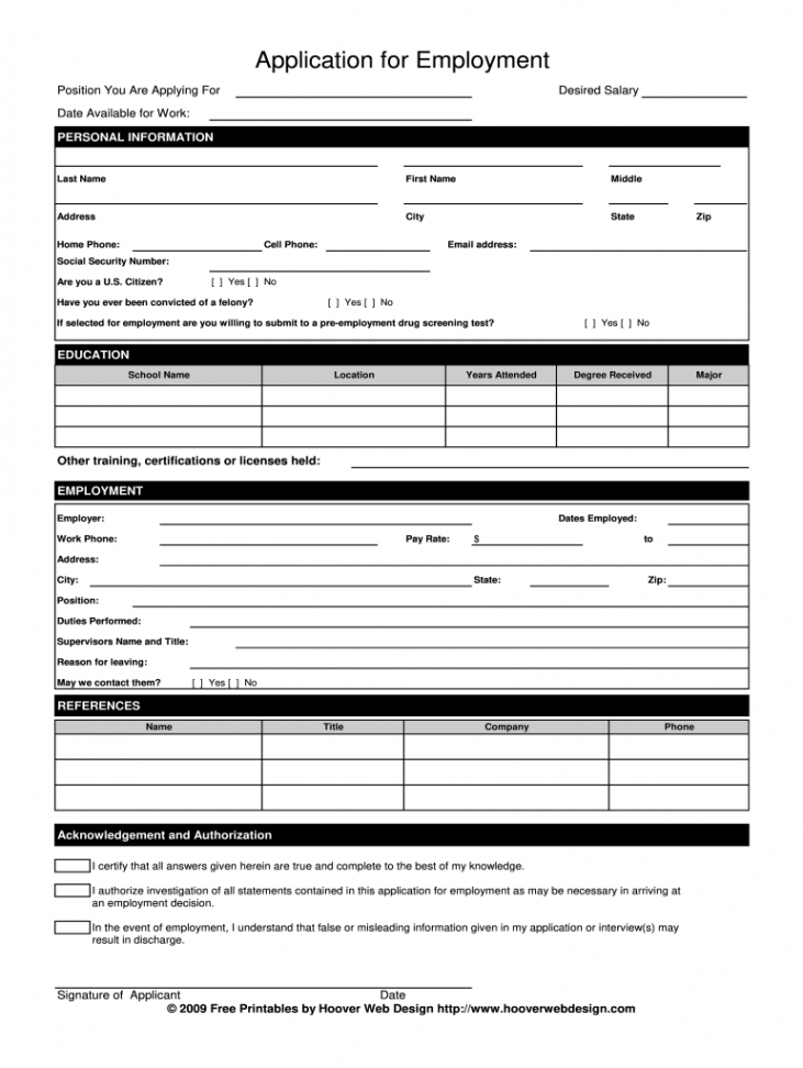 Printable Job Application - Fill Online, Printable, Fillable