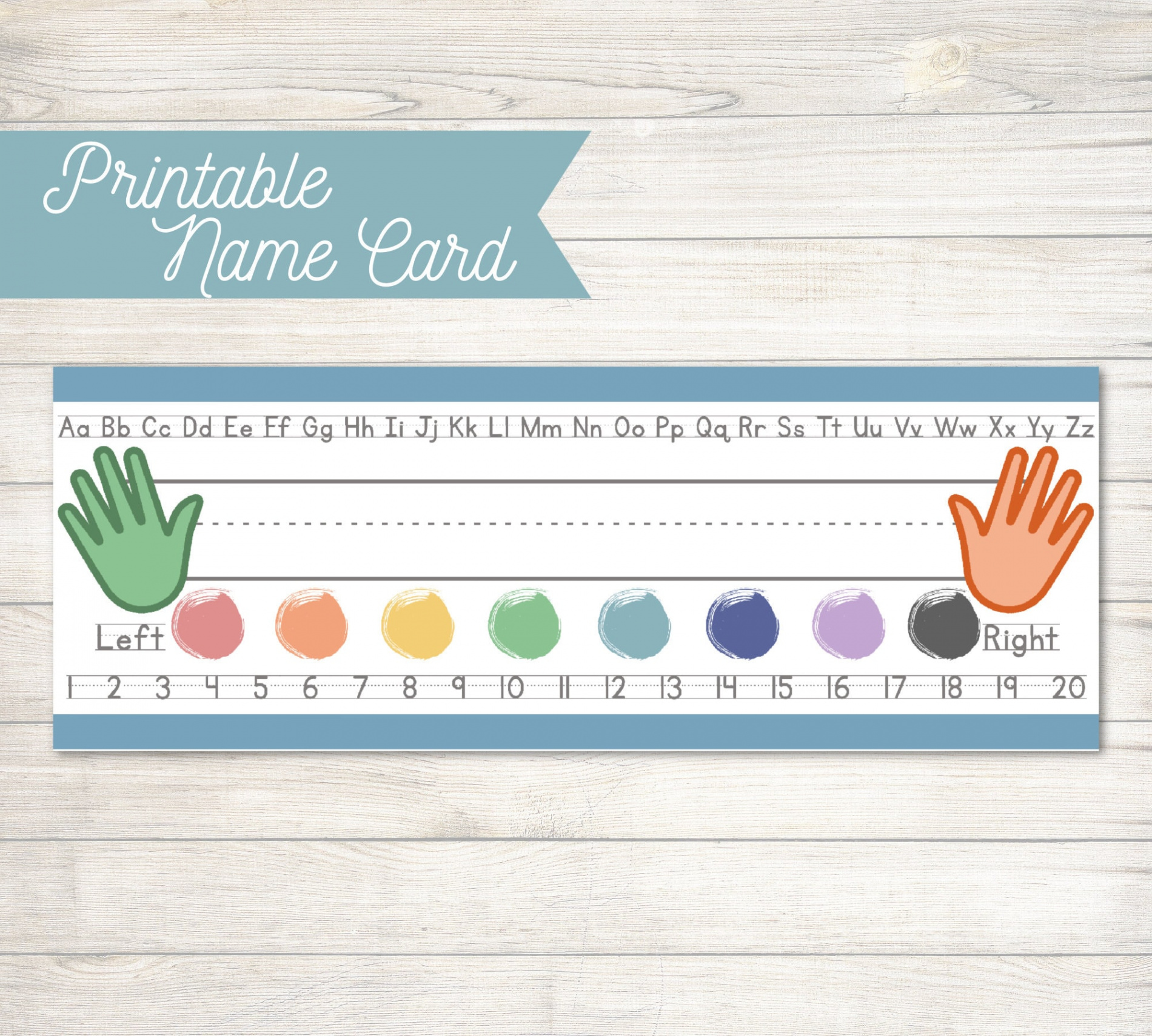 Printable Name Cards Name Plates Desk Tags Early Learning - Etsy