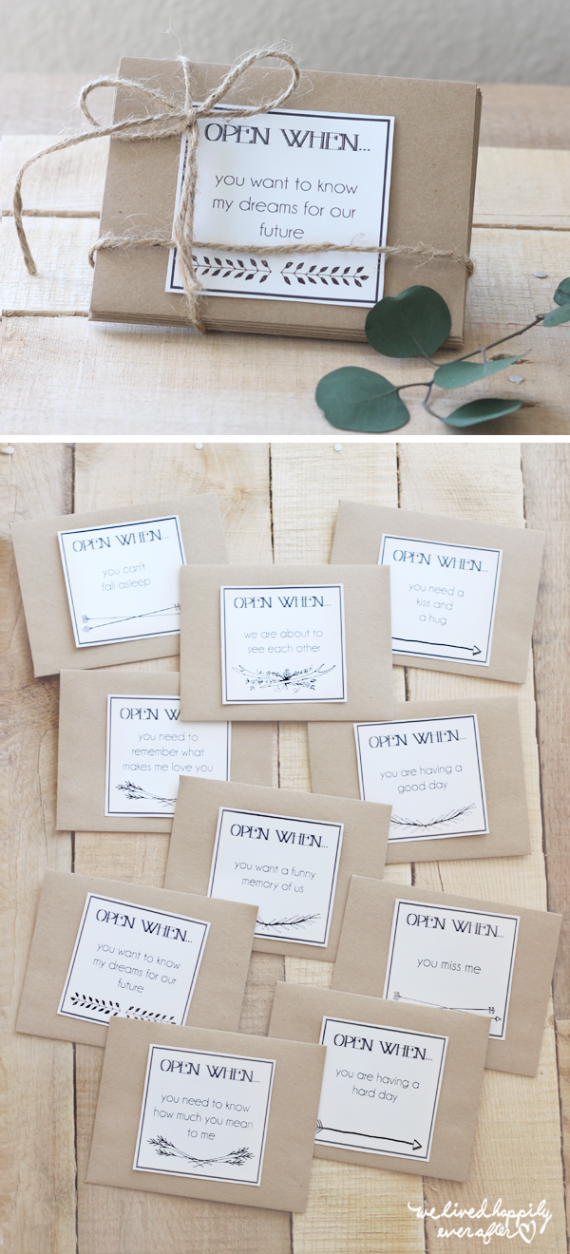 Printable "Open When" Envelope Labels for Long Distance