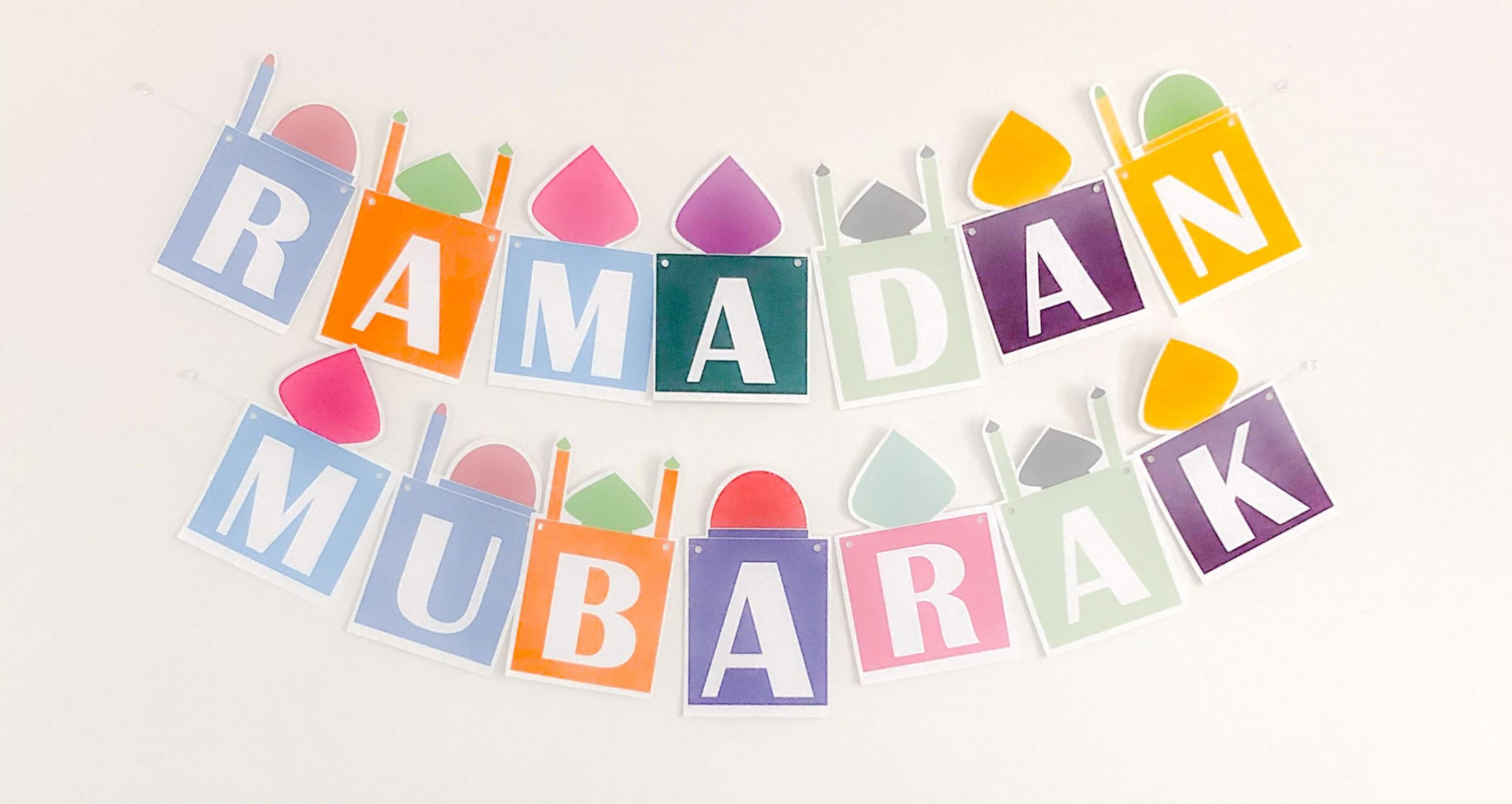 Printable Ramadan Decorations - Free Banner - Hana