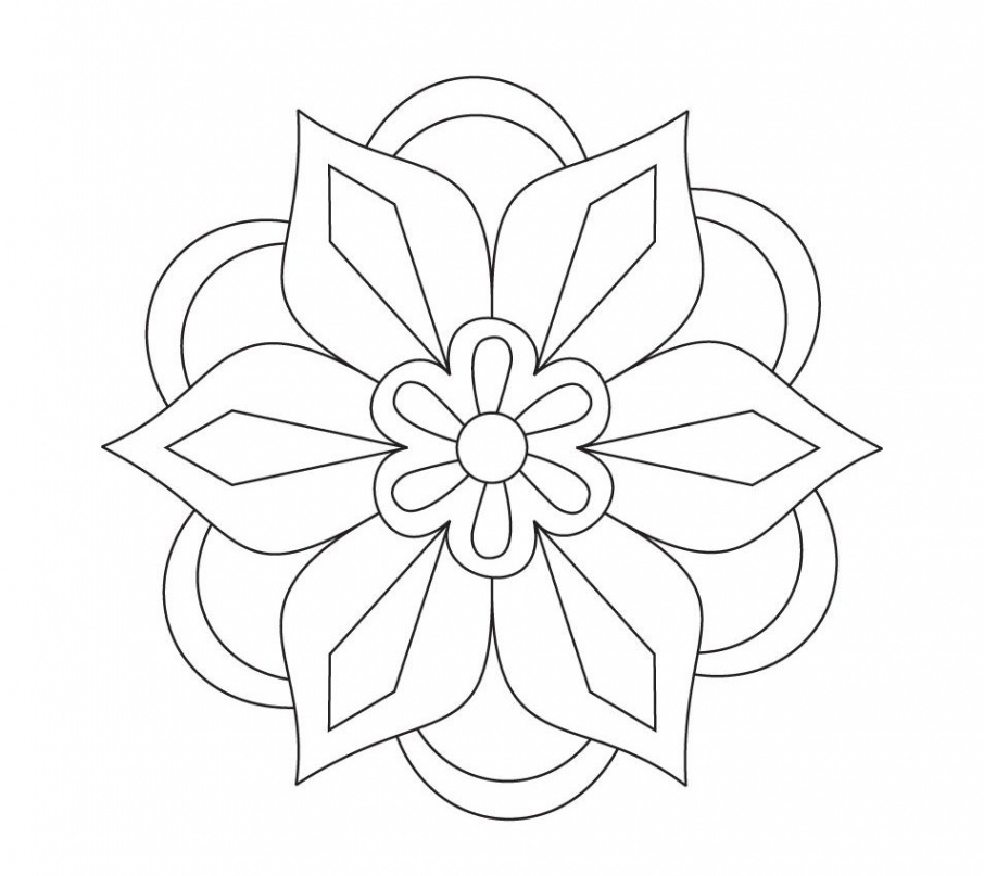 Printable Rangoli Coloring Pages  Rangoli patterns, Coloring