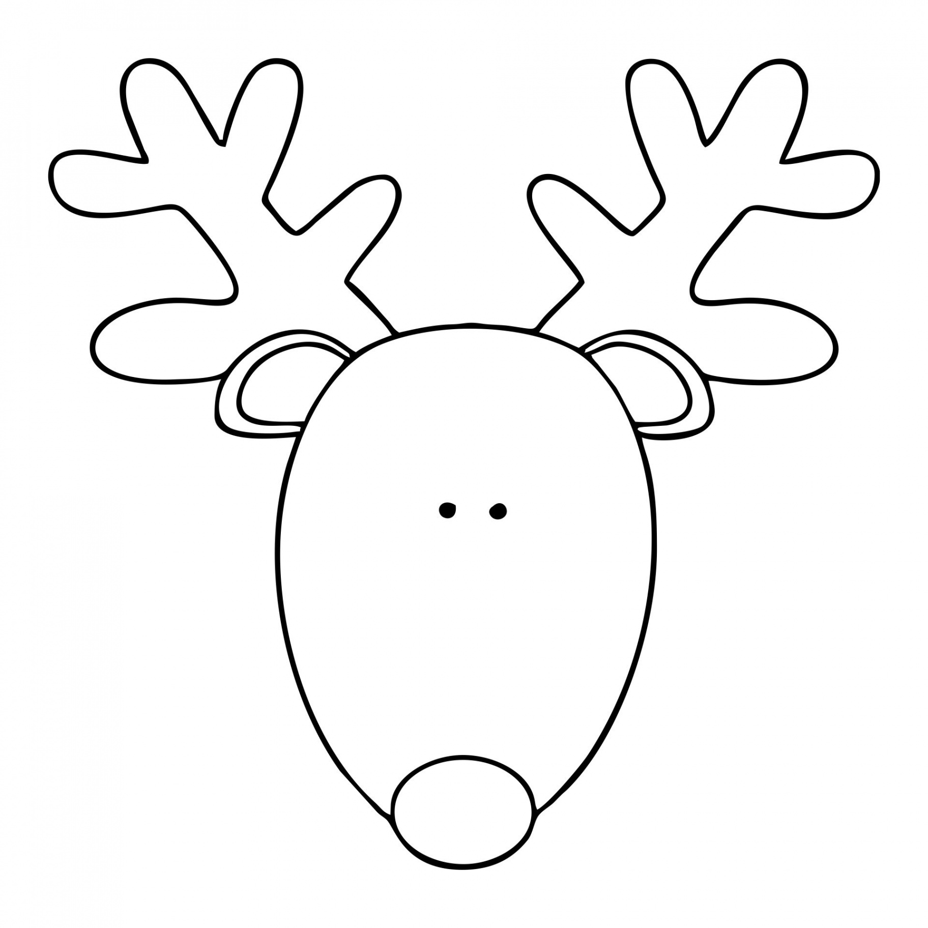 Printable Reindeer Head Pattern  Reindeer face, Reindeer