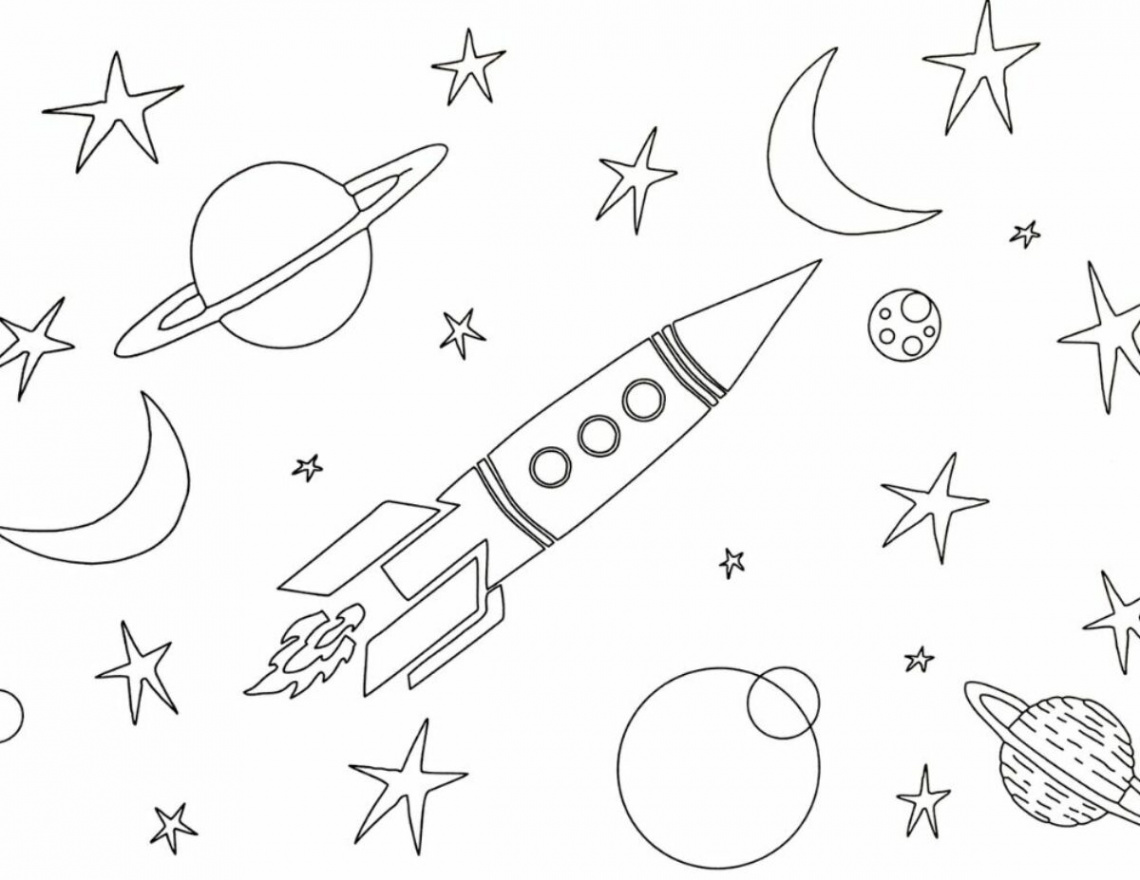 Printable Rocket Coloring Pages For Kids