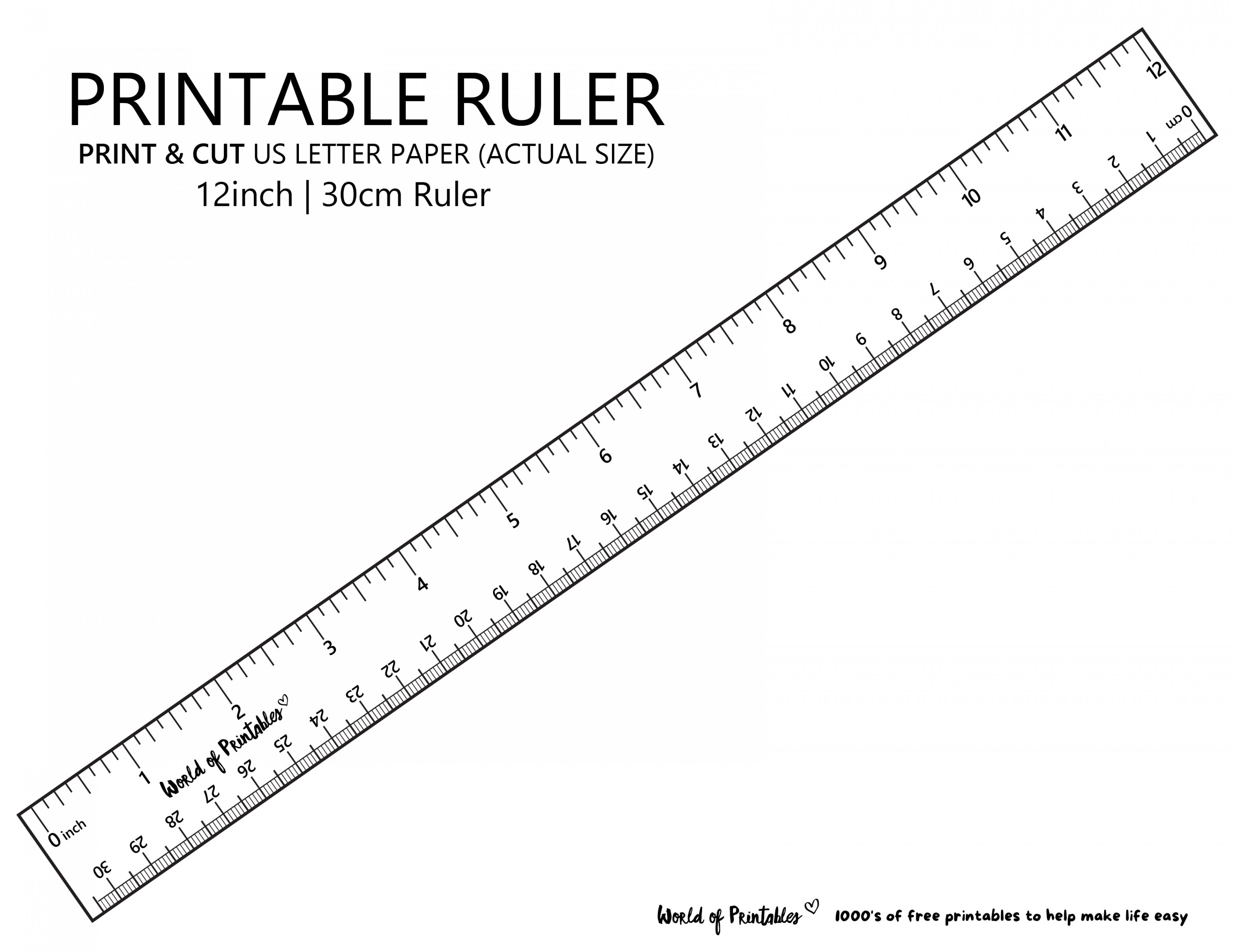 Printable Ruler Free Accurate Ruler Inches, CM, MM World Of, % OFF