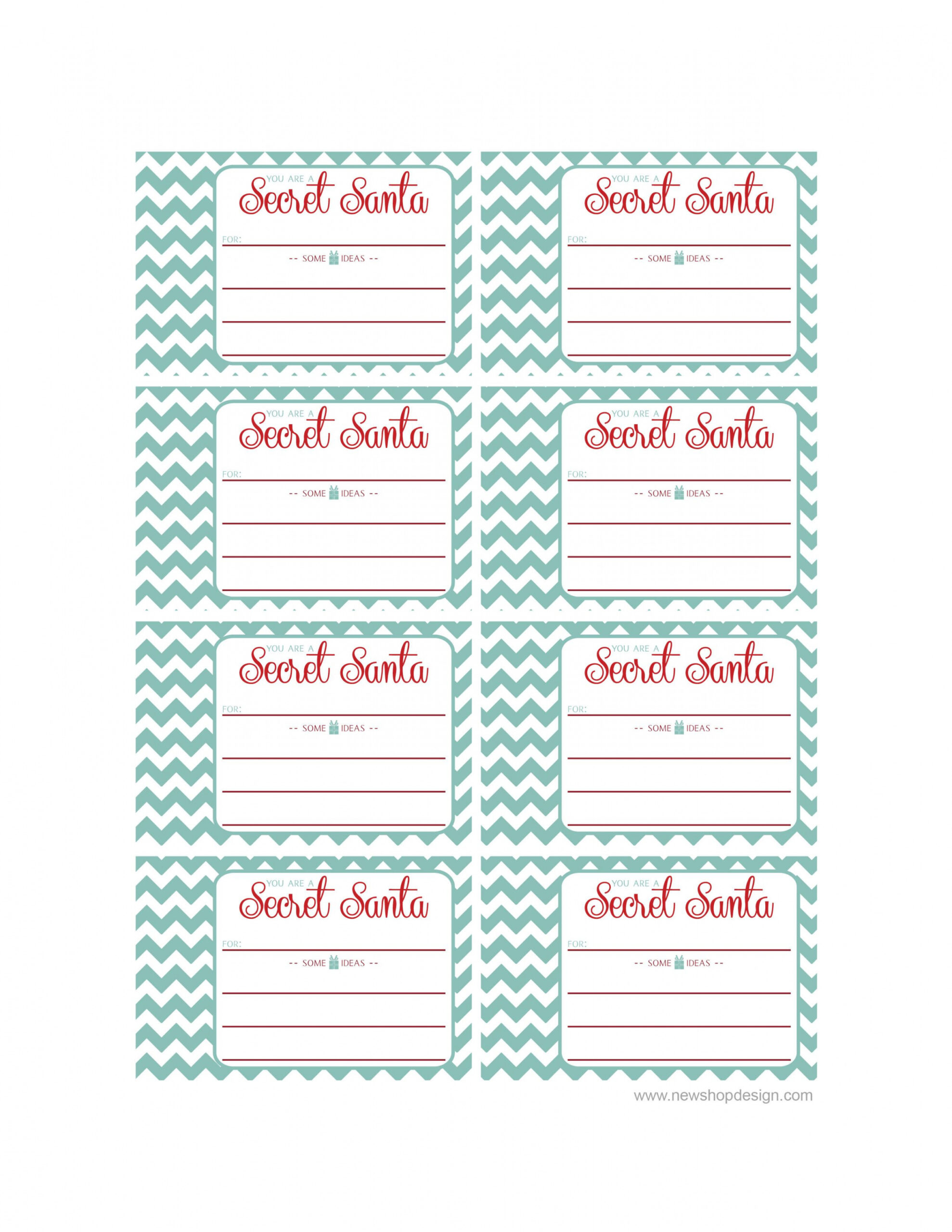 Printable+Secret+Santa+Christmas+Card  Santa template, Secret