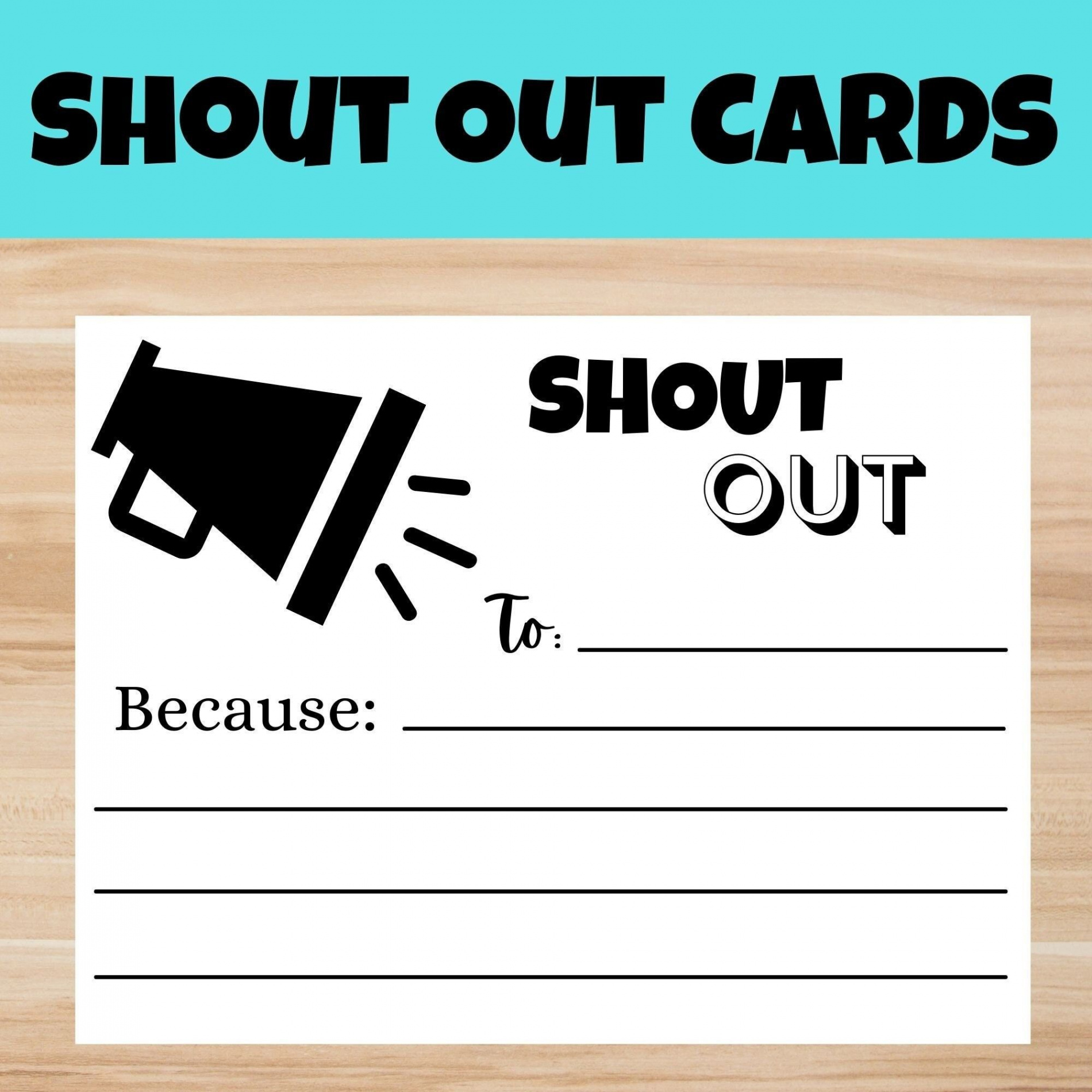 Printable Shout Out Cards Encouragement and Appreciation - Etsy