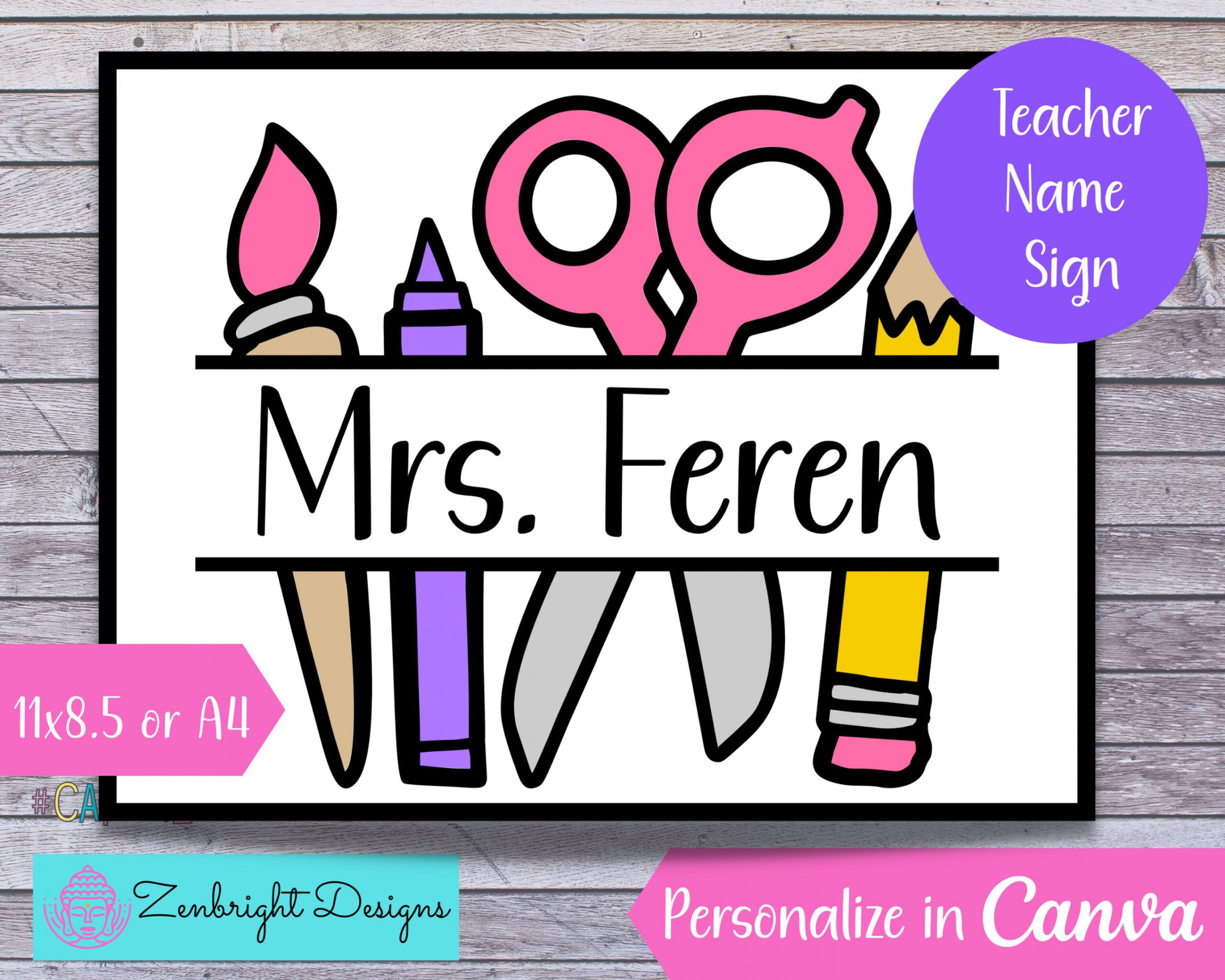 Printable Teacher Door Sign - Etsy Singapore