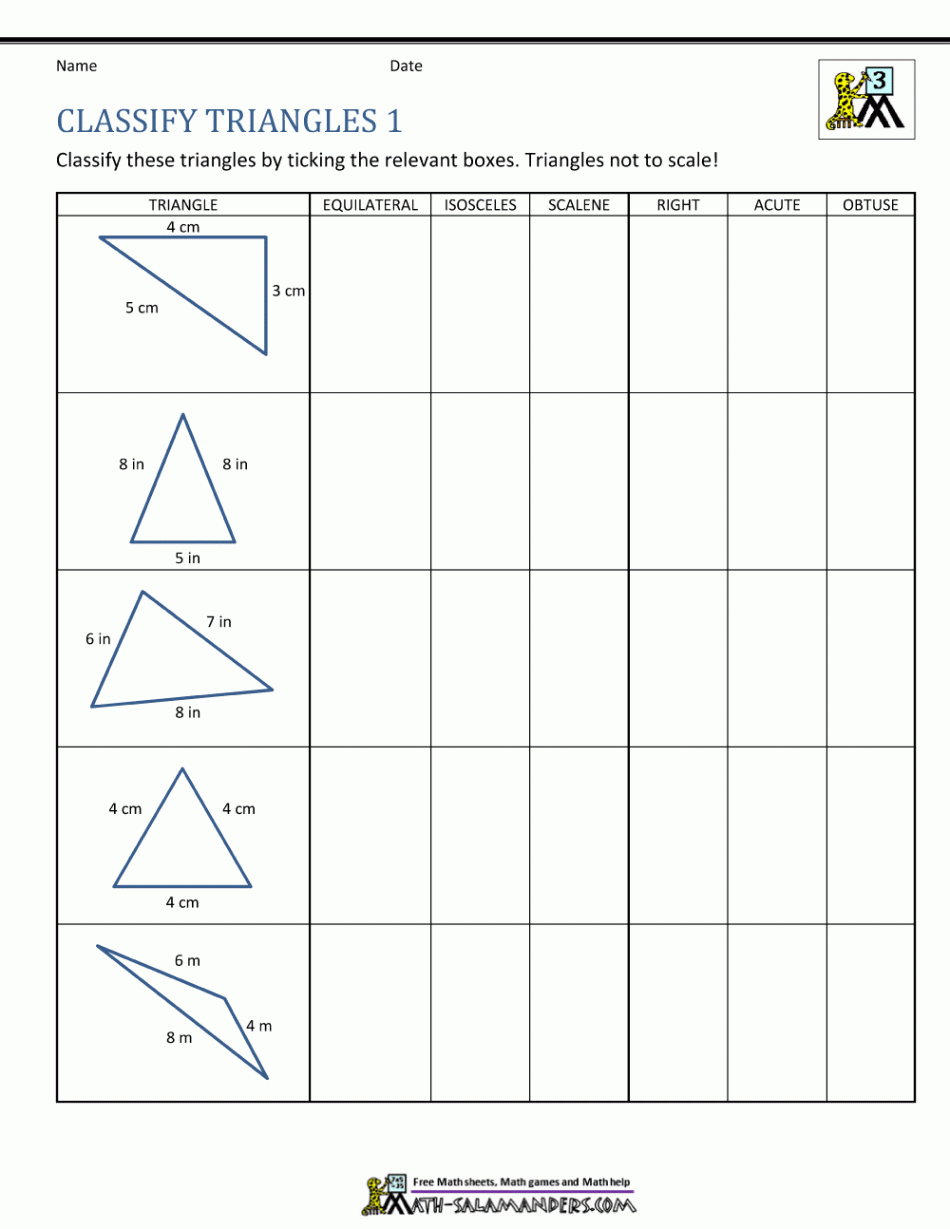 rd Grade Geometry Worksheets