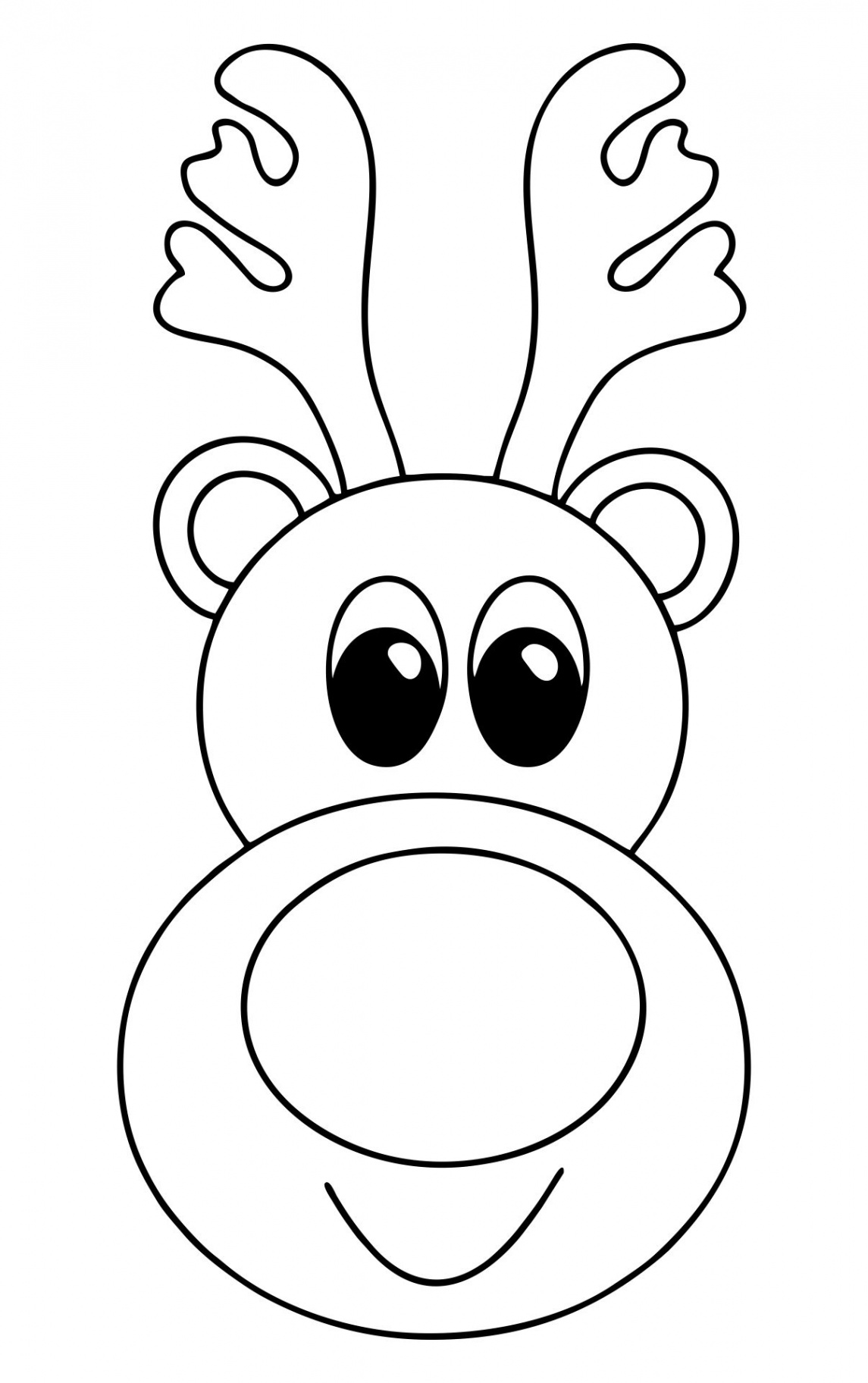 Reindeer Face Template Printable  Reindeer face, Reindeer card