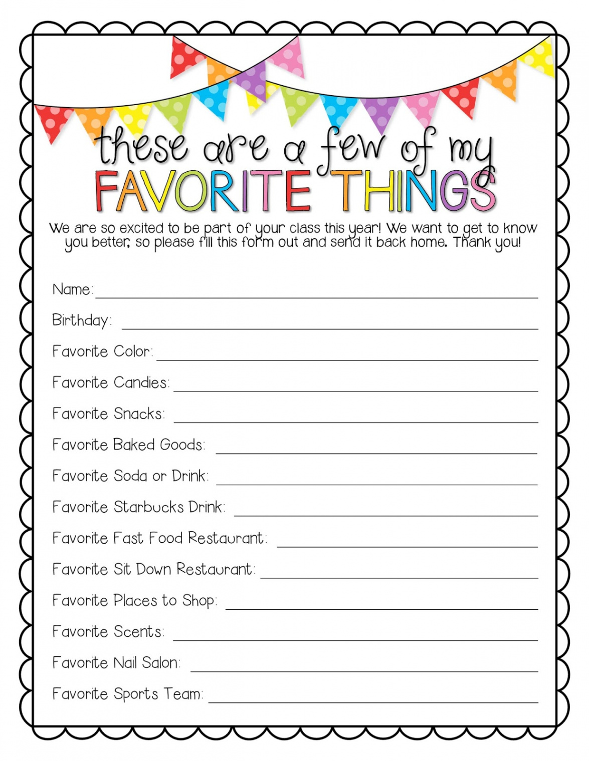 Richly Blessed: Teacher Questionnaire Free Printable!