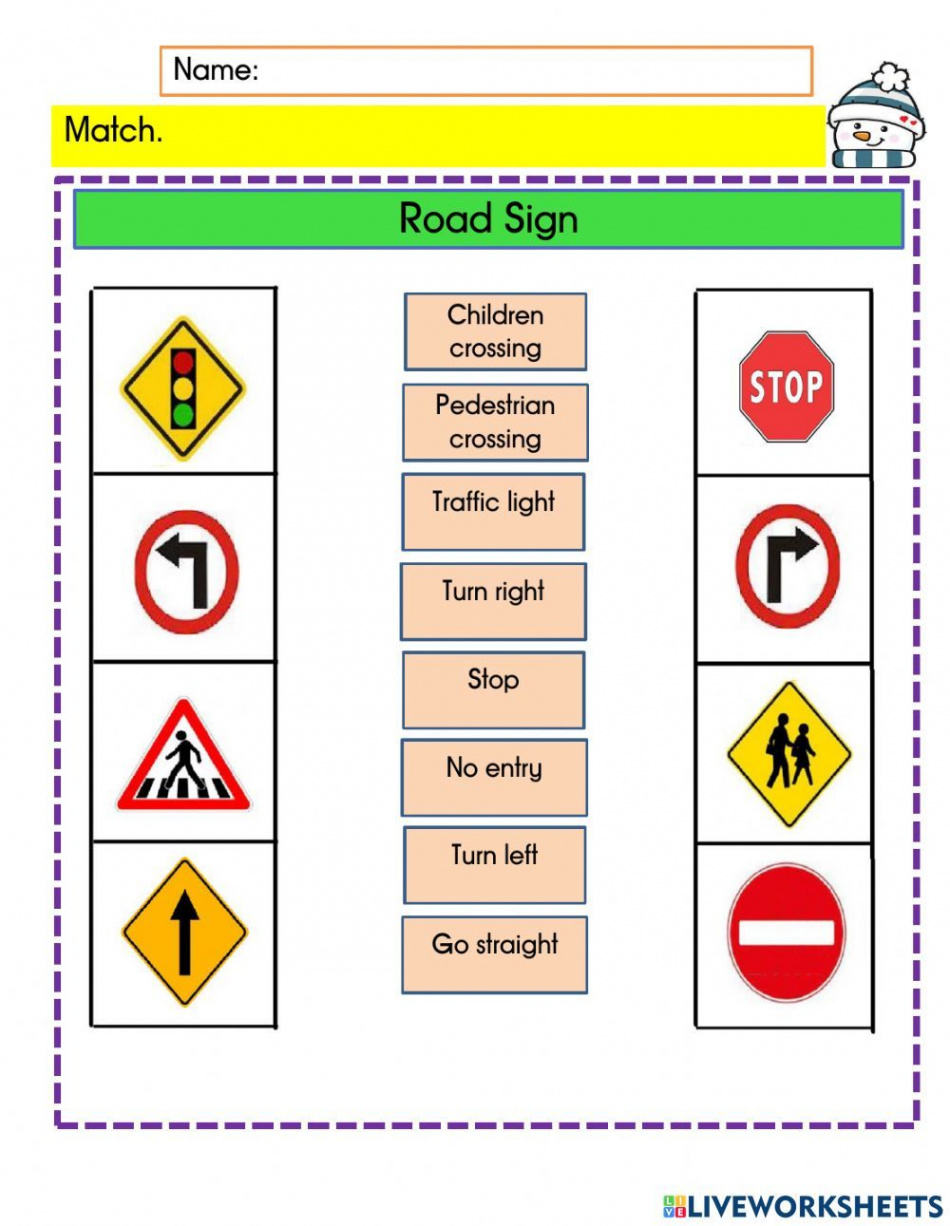 Road sign exercise  Road signs, English as a second language (esl