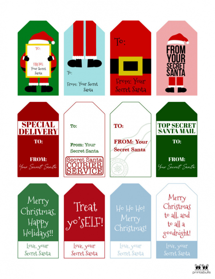 Santa Gift Tags -  Free Printable Tags & Labels  Printabulls