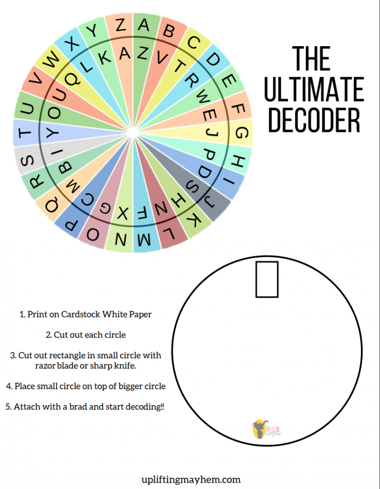 Secret Decoder Wheels To Encourage Writing - Uplifting Mayhem