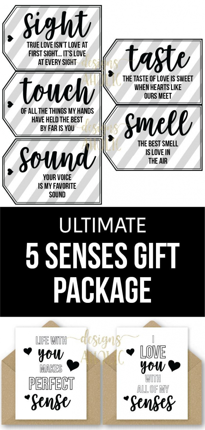 Senses Gift Tags Cards & Ideas Gift for Boyfriend Girlfriend