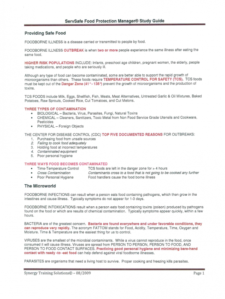 Servsafe Manager Study Guide Pdf - Fill Online, Printable