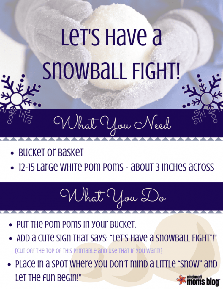 Simple Indoor Winter Activities + Printable!