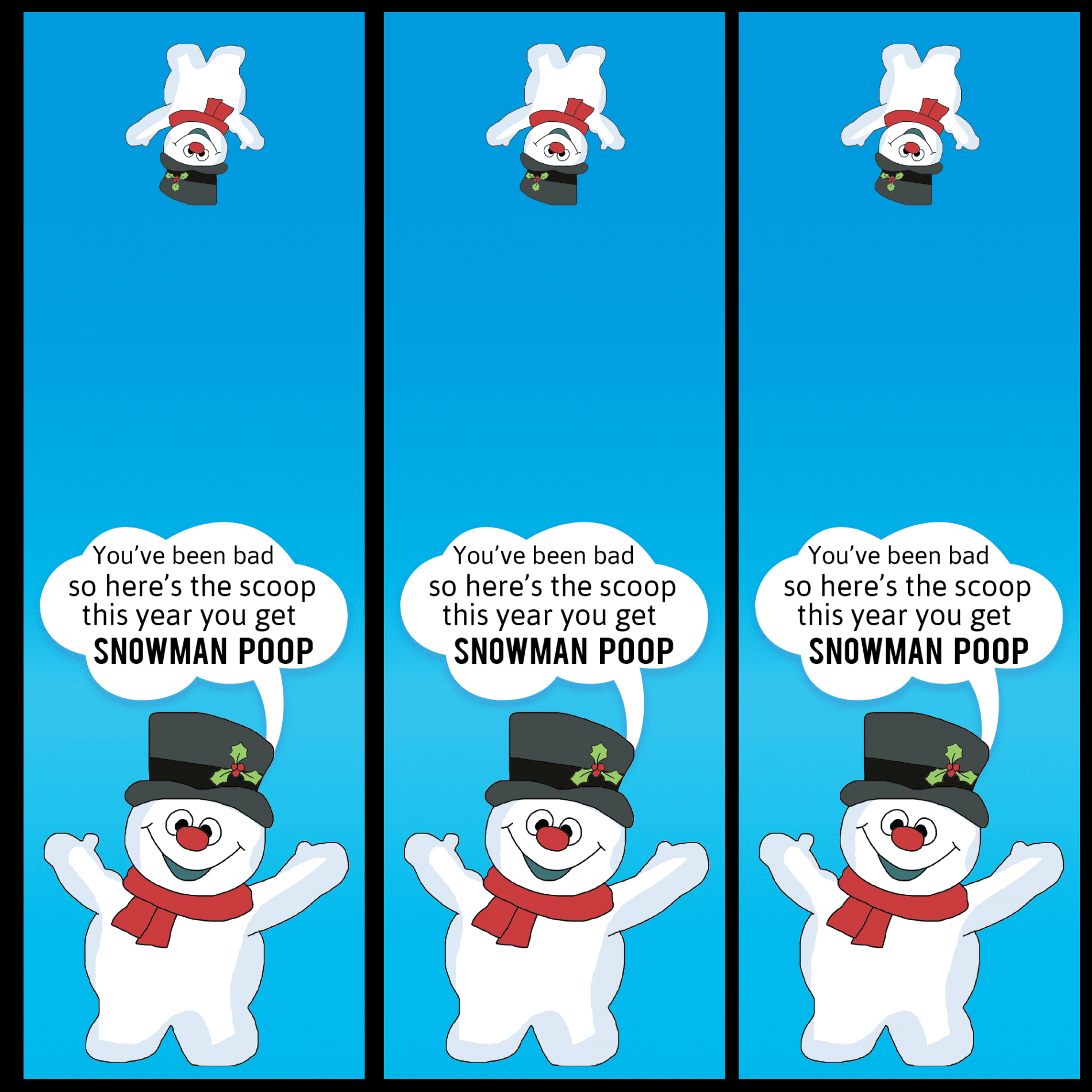 Snowman Poop Poem Printable Downloads for Tic Tacs