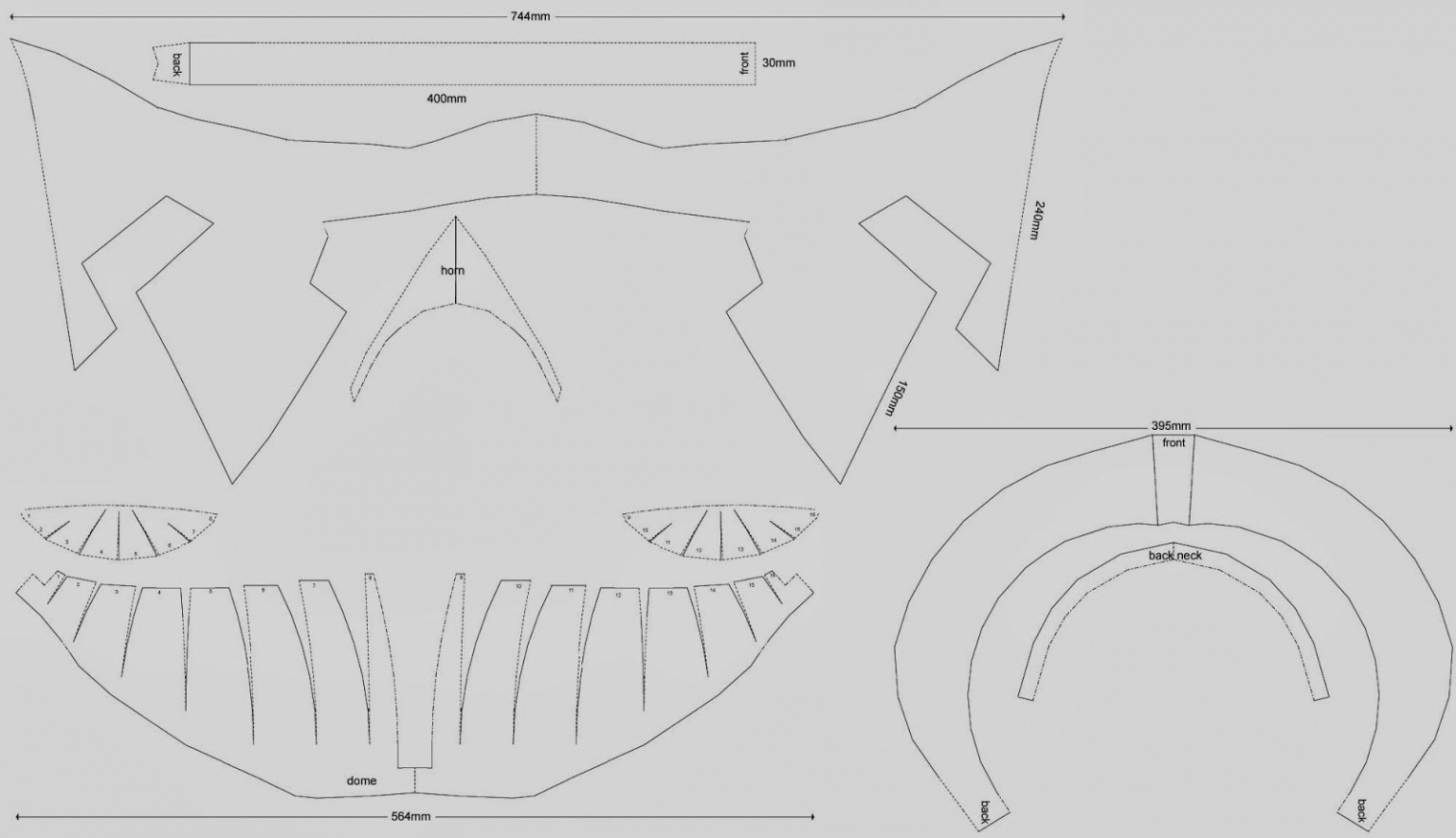 Spartan  King Leonidas Costume Helmet DIY: Cardboard (with PDF