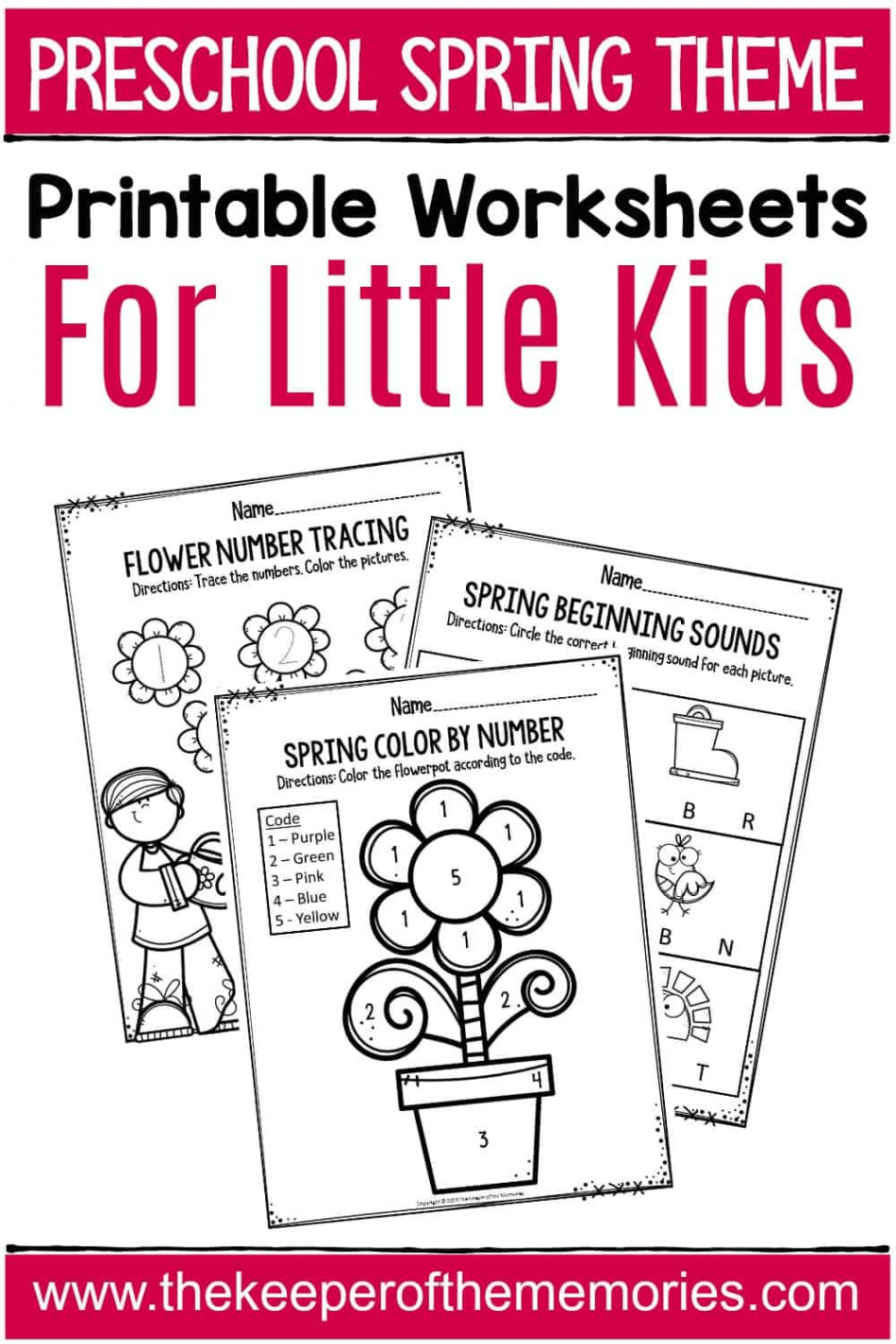 Spring Printable Preschool Worksheets - The Keeper of the Memories