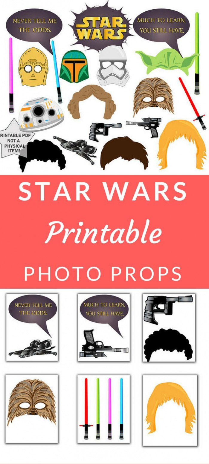 Star Wars Party Photo Booth Props: "SPACE WARS PROPS" Star wars