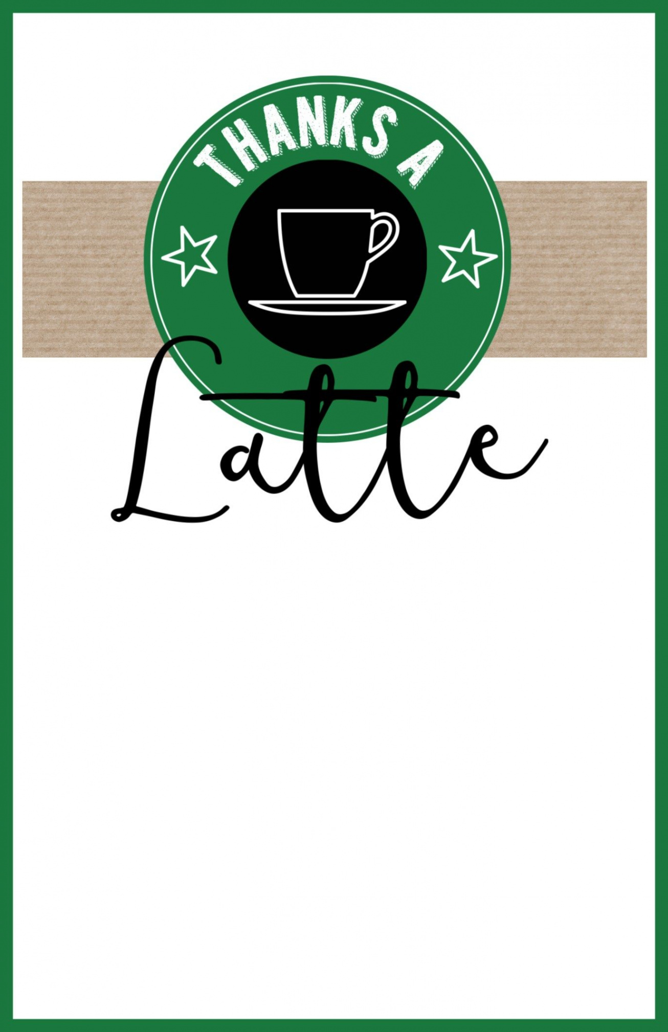 Starbucks Teacher Thank You Printable - Paper Trail Design