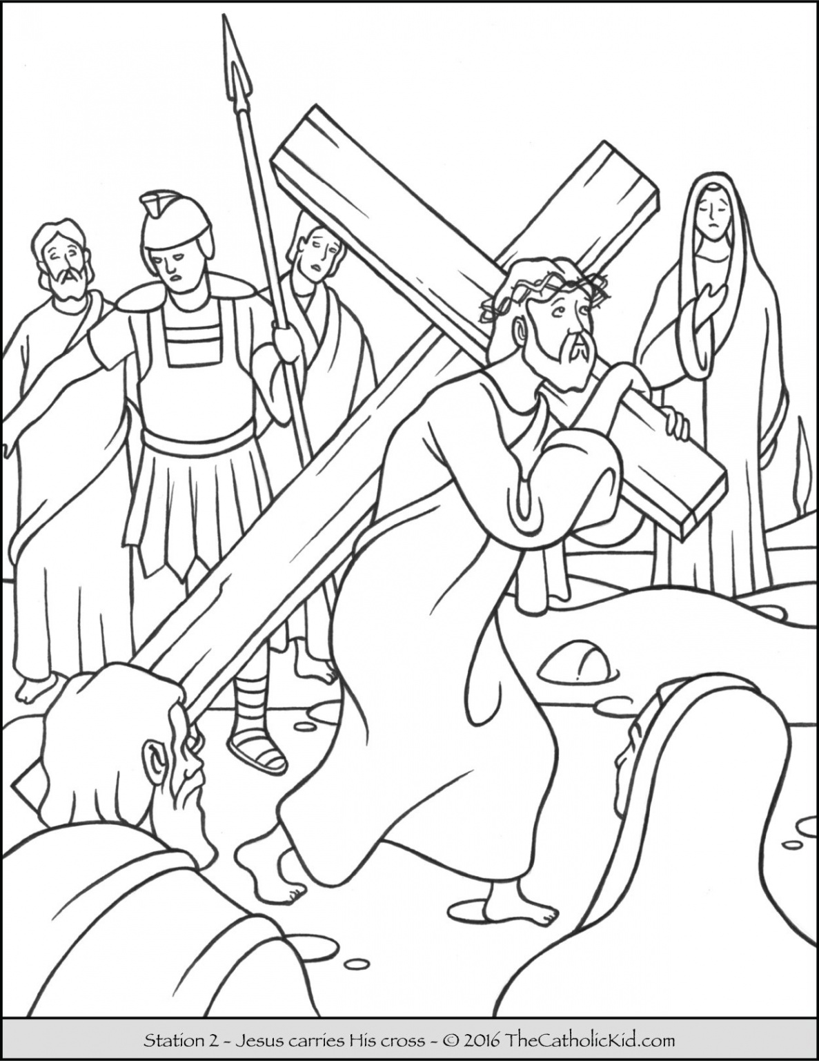 Stations of the Cross Coloring Pages - The Catholic Kid