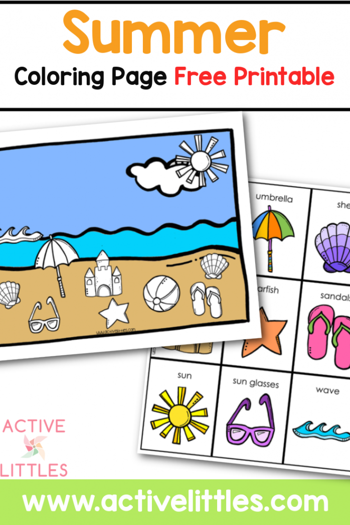 Summer Free Printable for Toddlers and Preschool - Active Littles