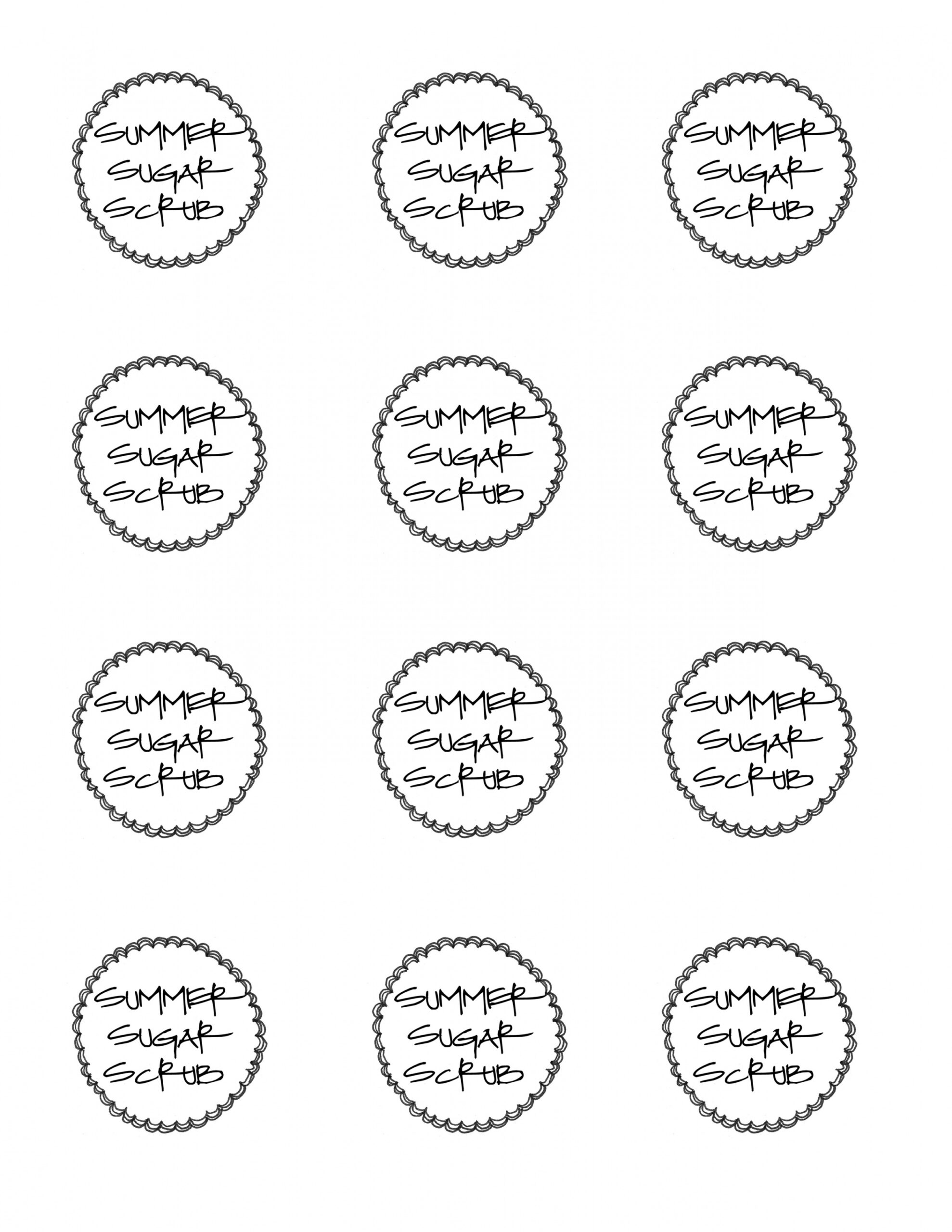 Summer Sugar Scrub (recipe with free printable labels)