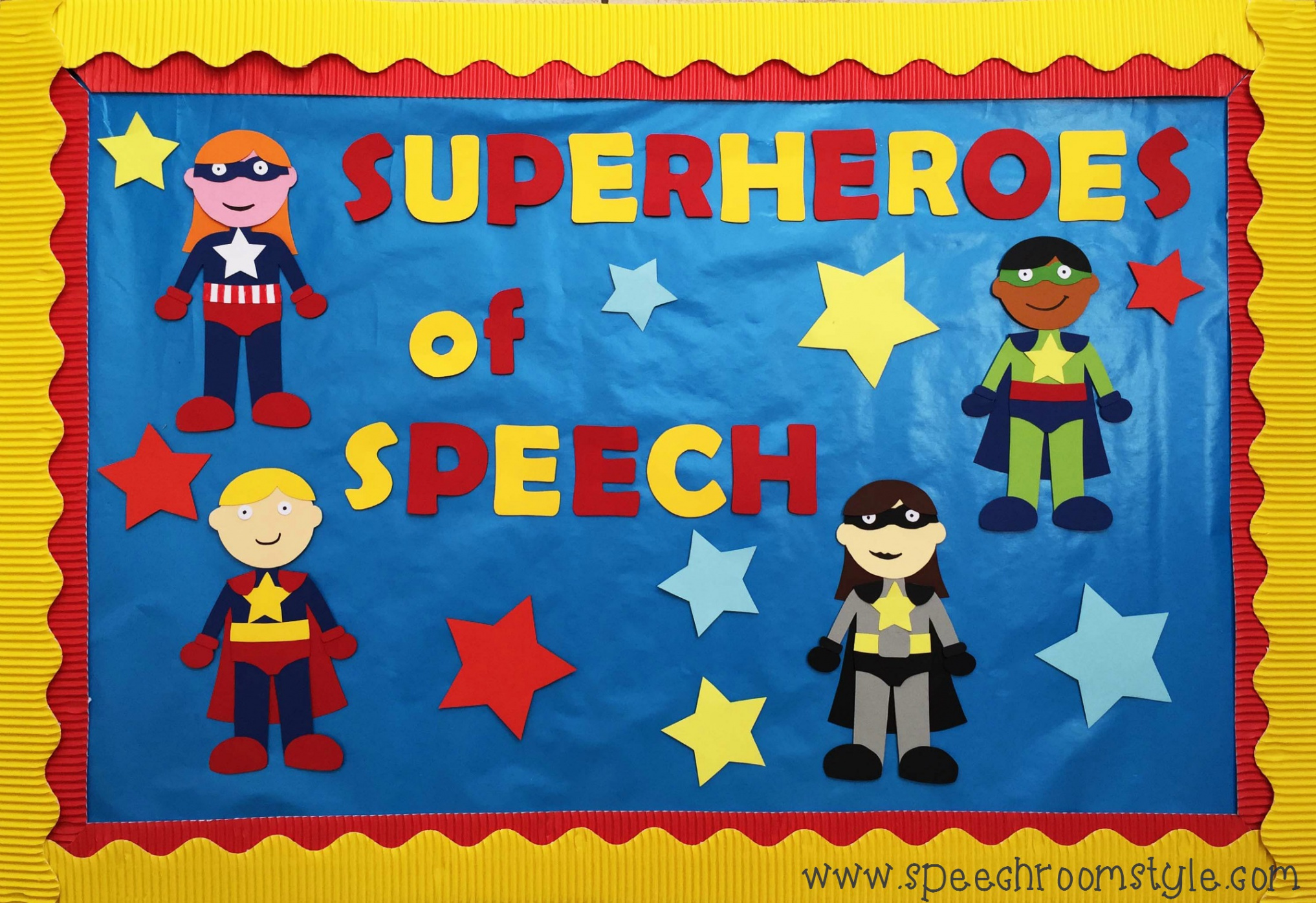 Superhero Bulletin Board - Speech Room Style