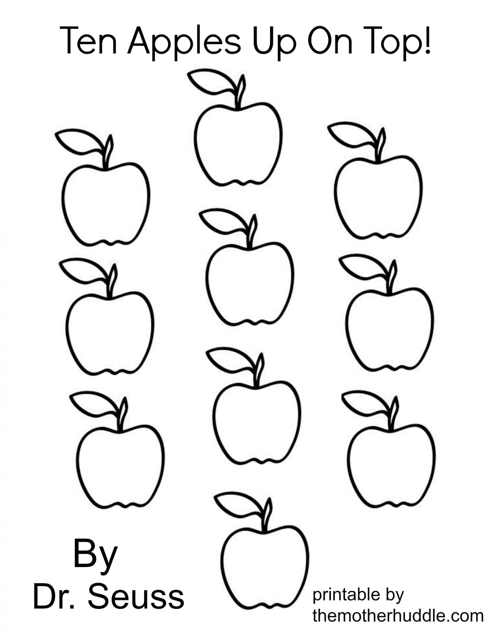 Ten Apples Up On Top Coloring Pages - AZ Coloring Pages  Dr seuss