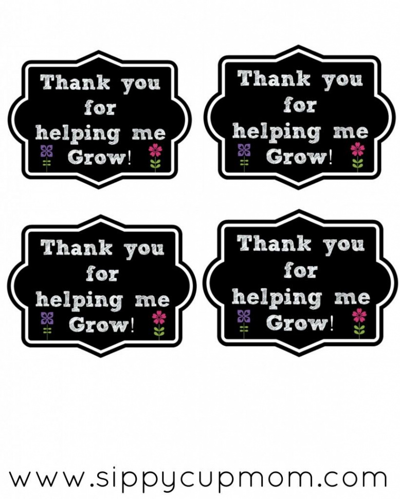 Thank You for Helping Me Grow Printable + + Teacher Appreciation