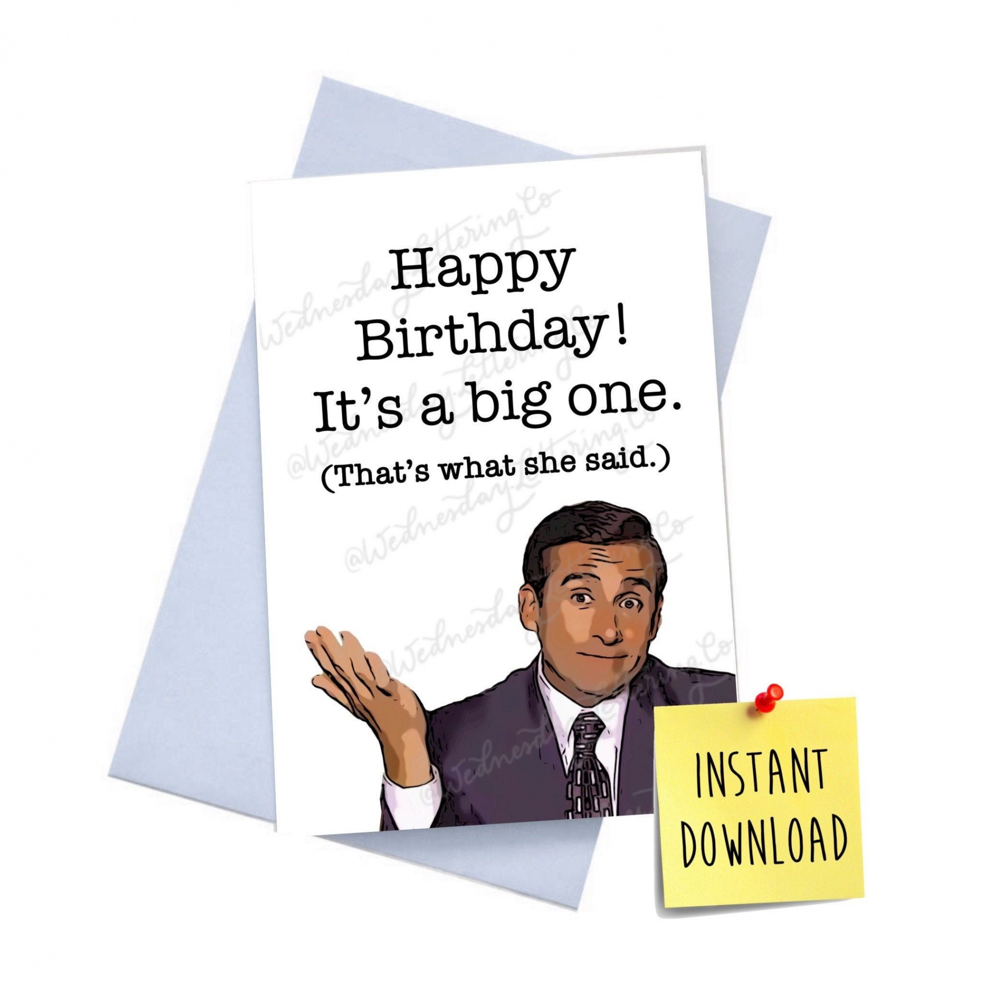 The Office Birthday Card Printable Card Michael Scott Quote - Etsy