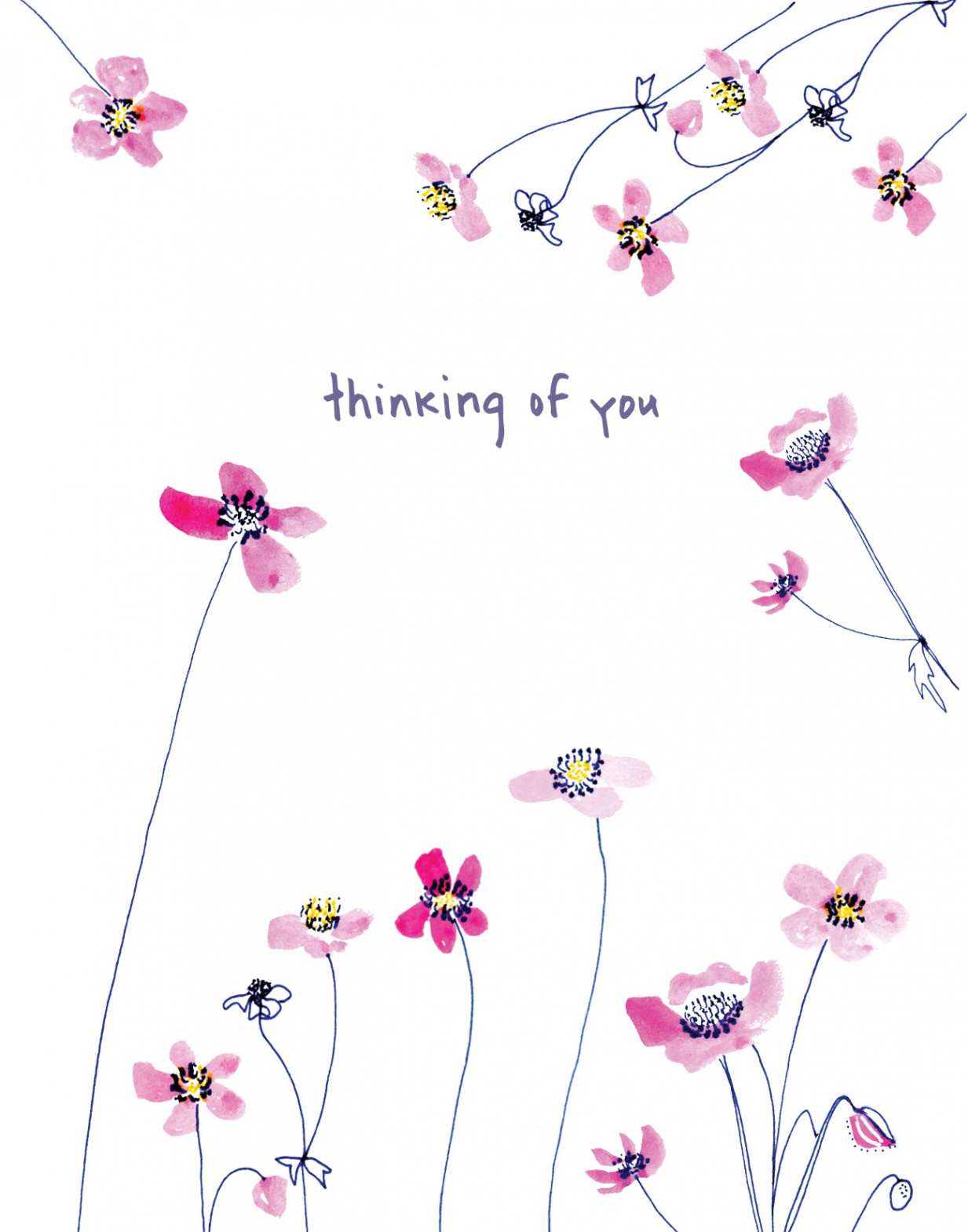 Thinking of You free printable card  tiny farmhouse by Amy McCoy