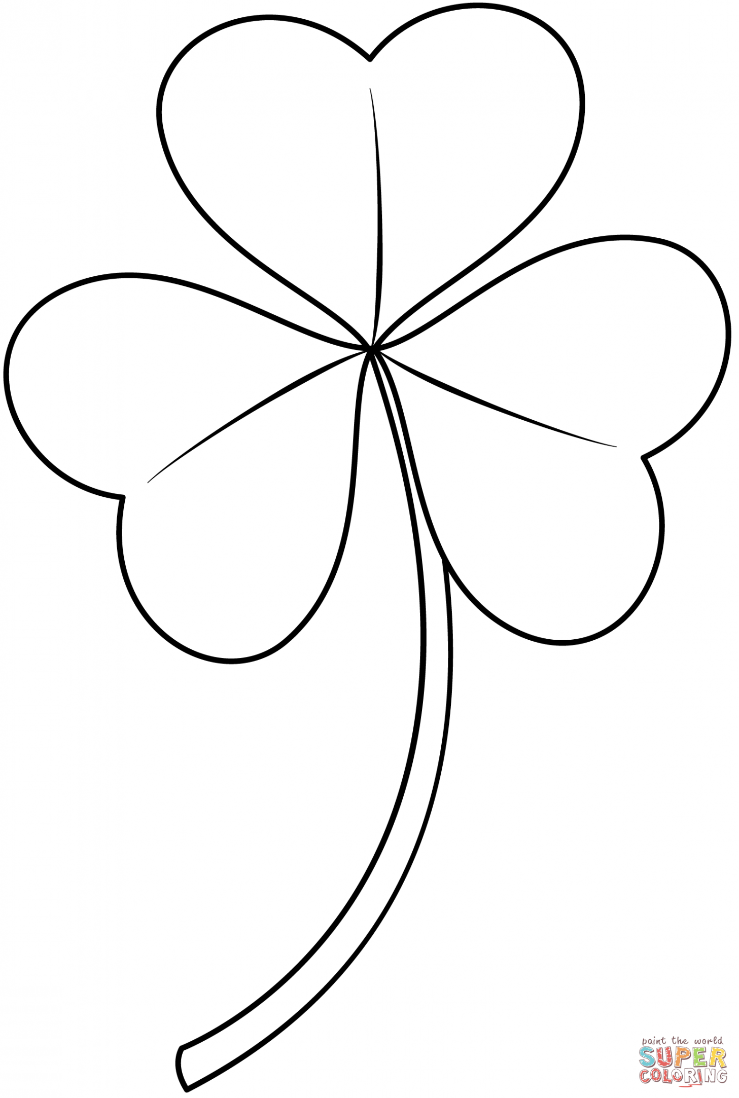 Three Leaf Shamrock coloring page  Free Printable Coloring Pages