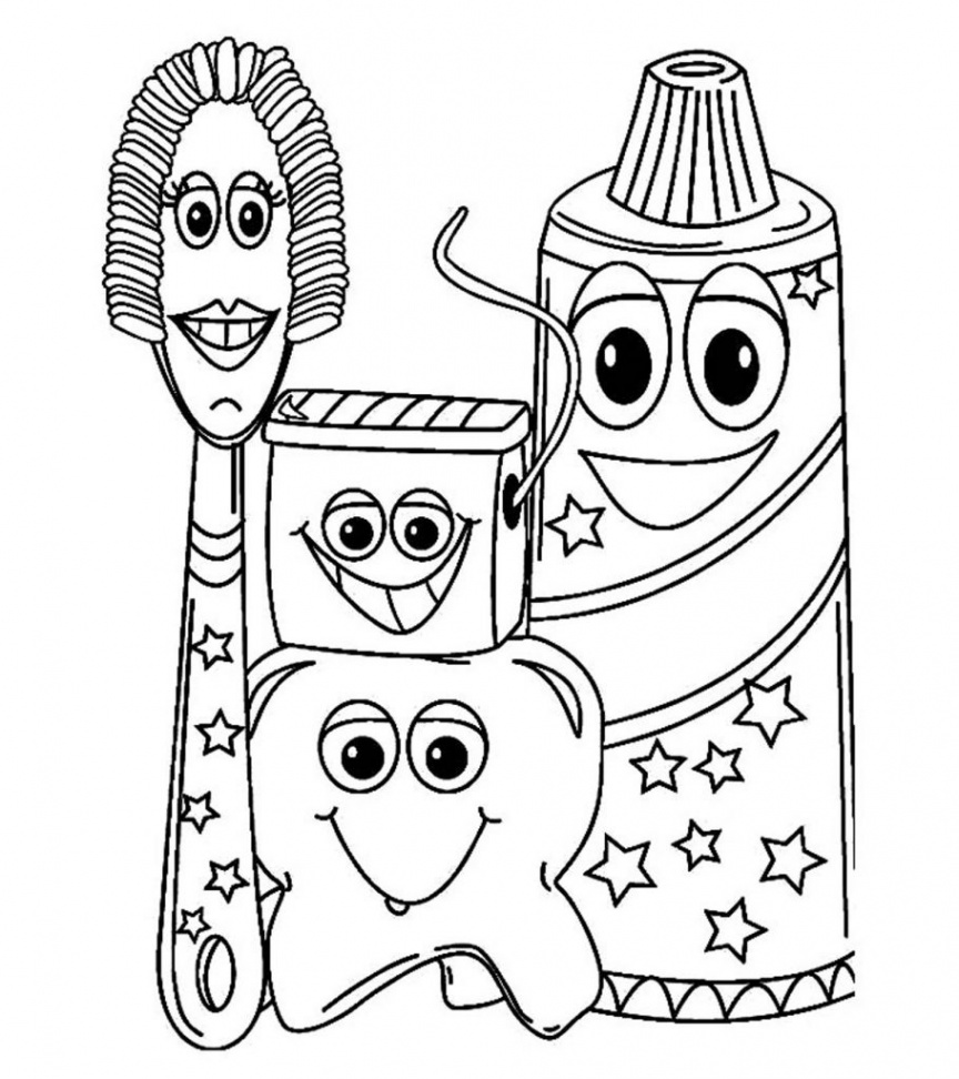 Top  Free Printabe Dental Coloring Pages Online