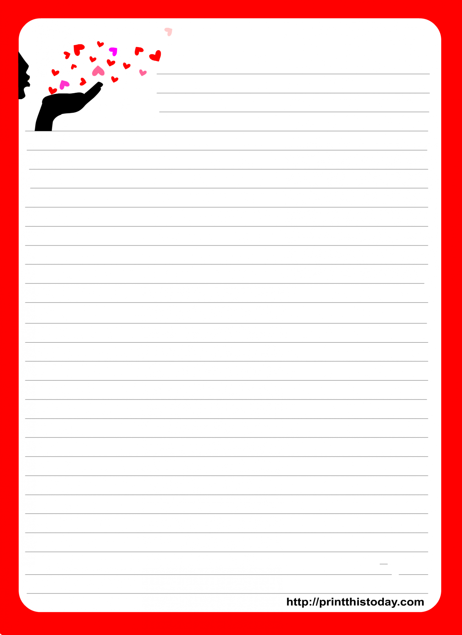 Valentine Stationery - Print This Today  Free printable