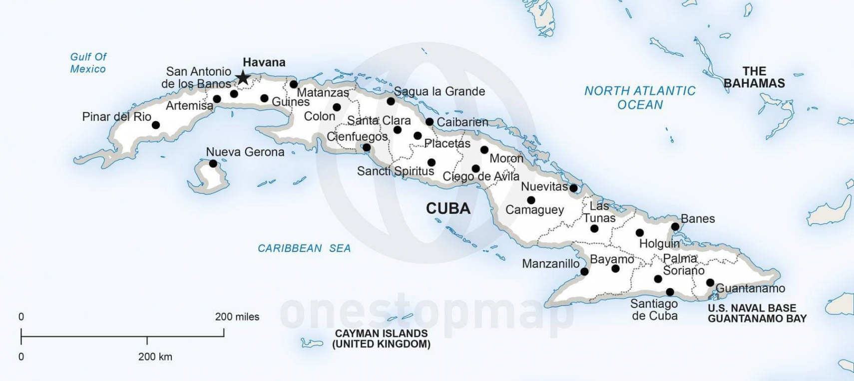 Vector Map of Cuba Political  One Stop Map