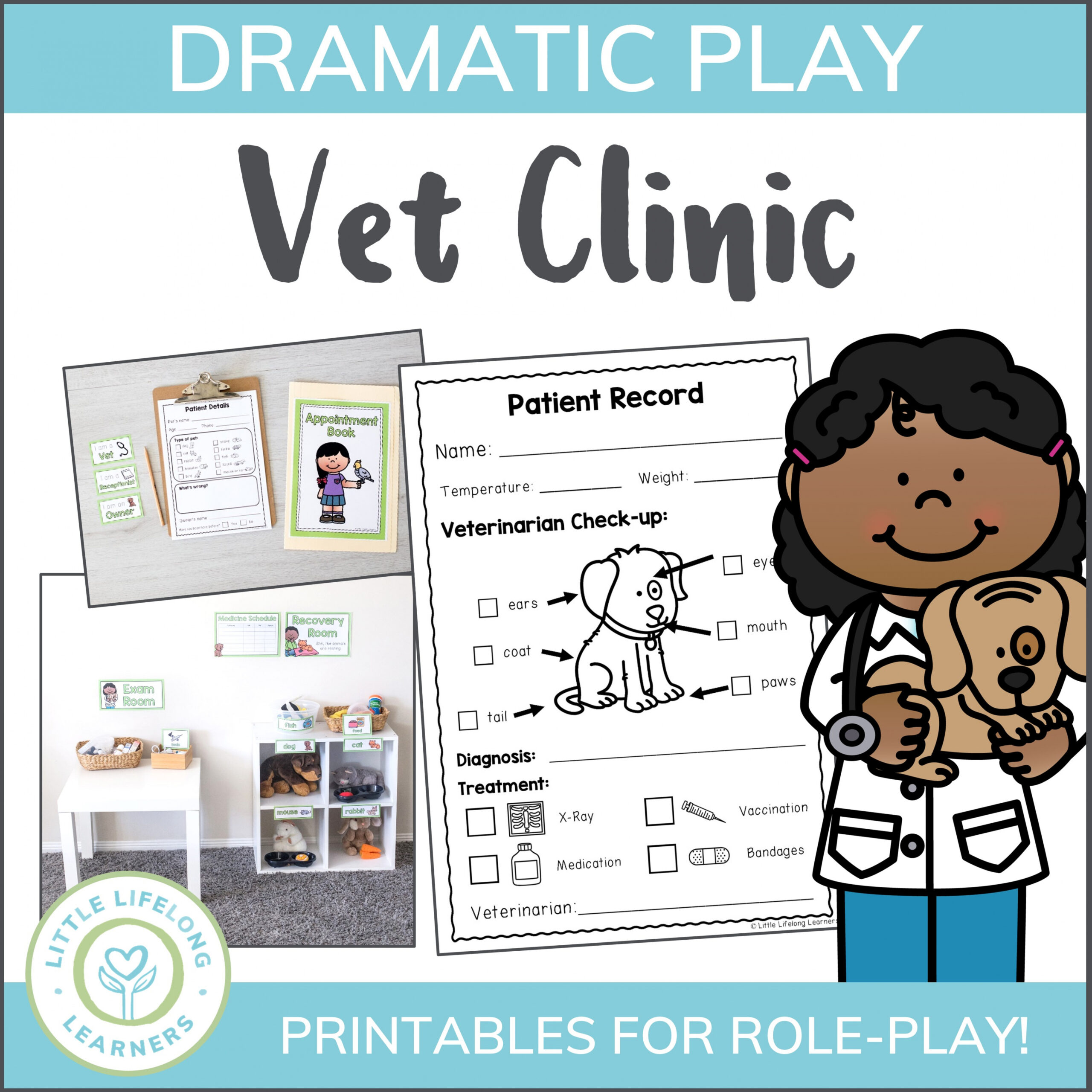 Vet Clinic Dramatic Play Set