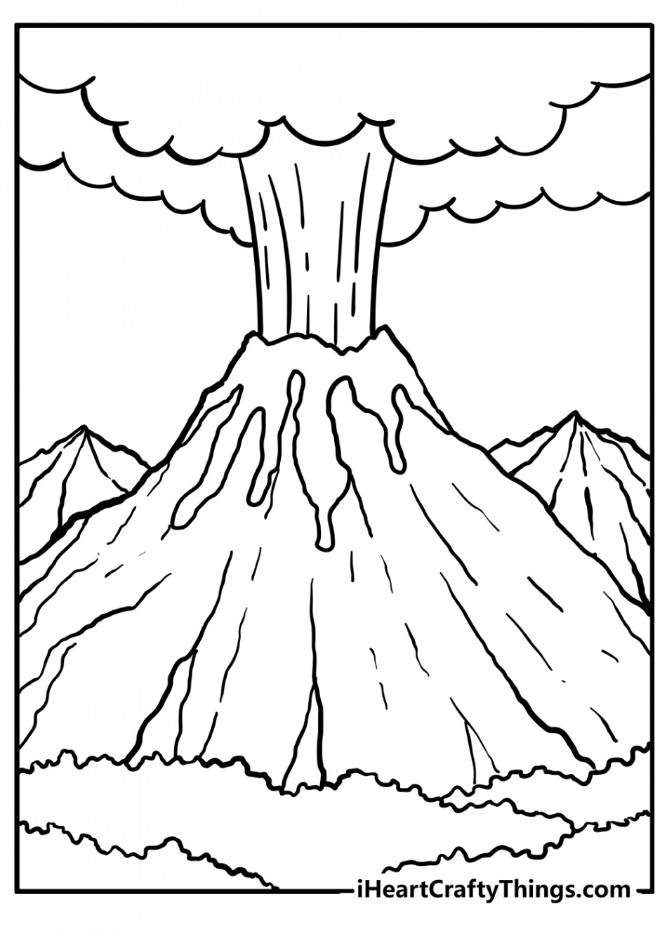 Volcano Coloring Pages (% Free Printables)