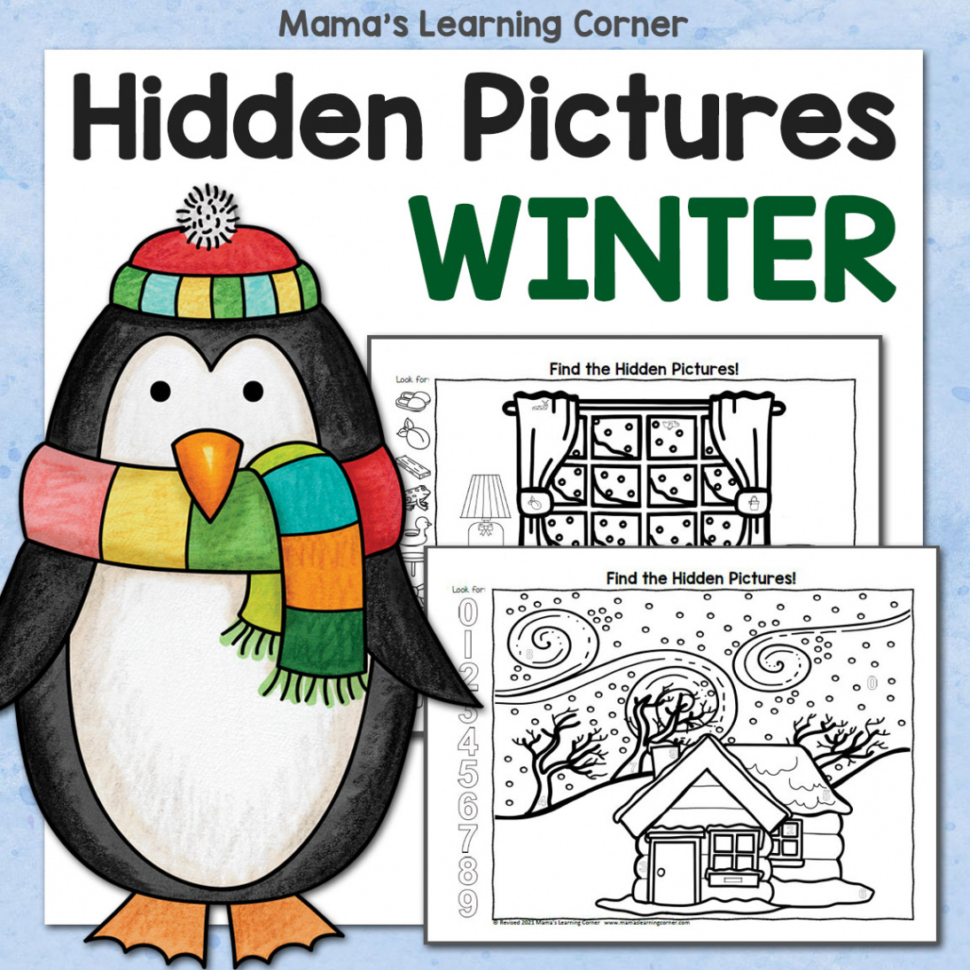 Winter Hidden Picture Worksheets