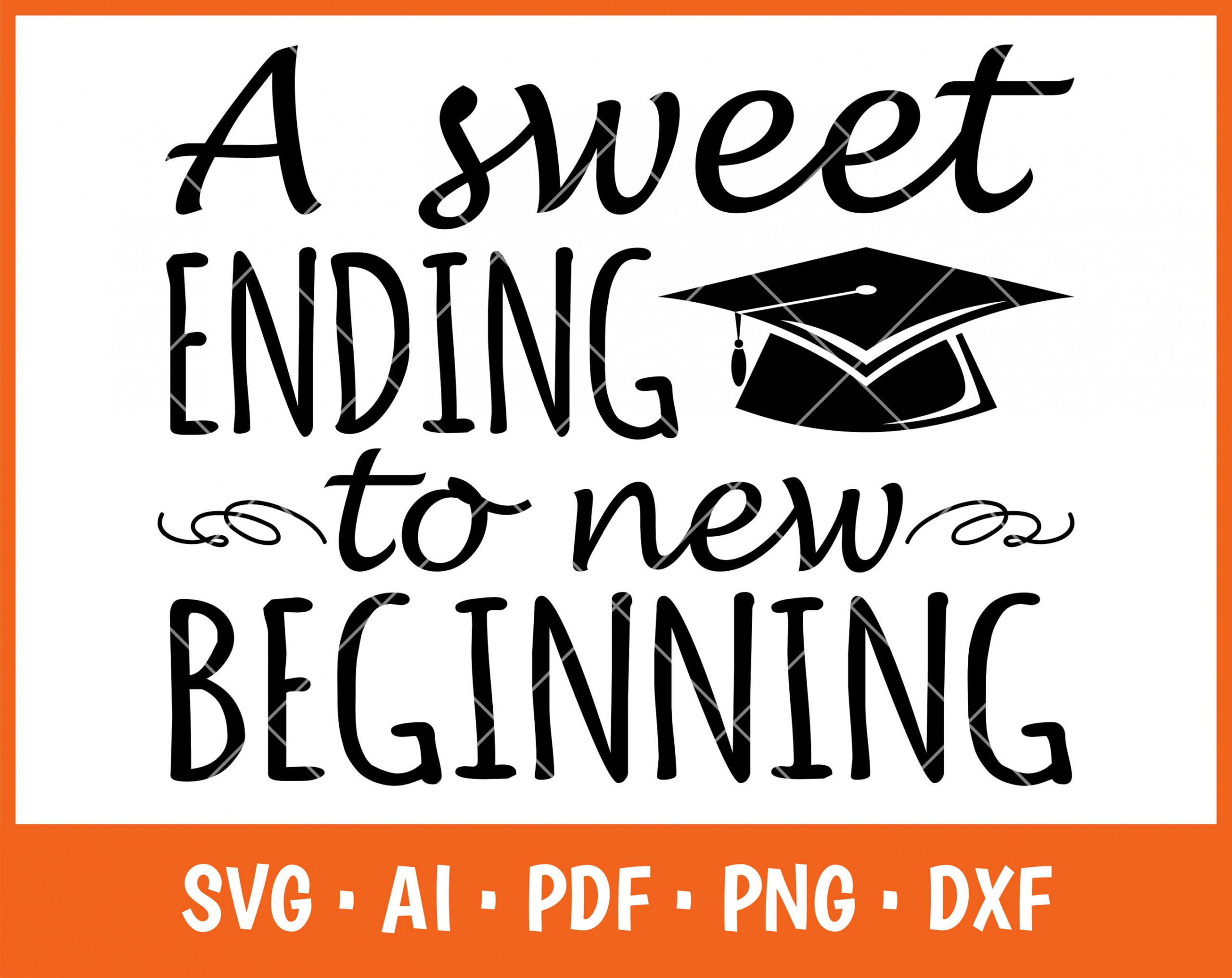 A Sweet Ending to New Beginning Svg Printable DIY Cutting - Etsy