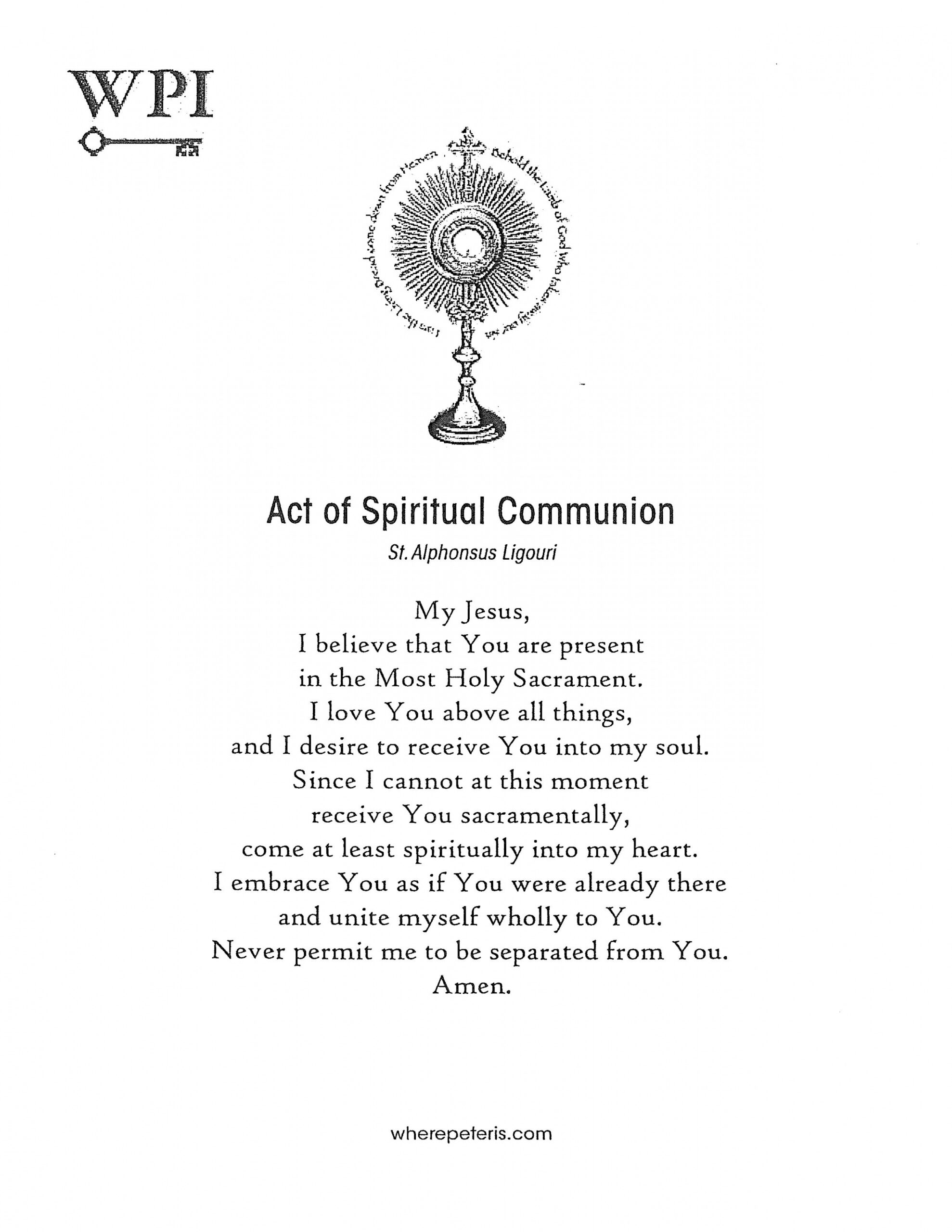 Act of Spiritual Communion