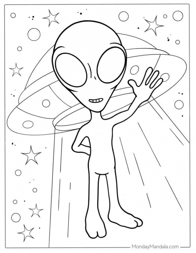 Alien Coloring Pages (Free PDF Printables)