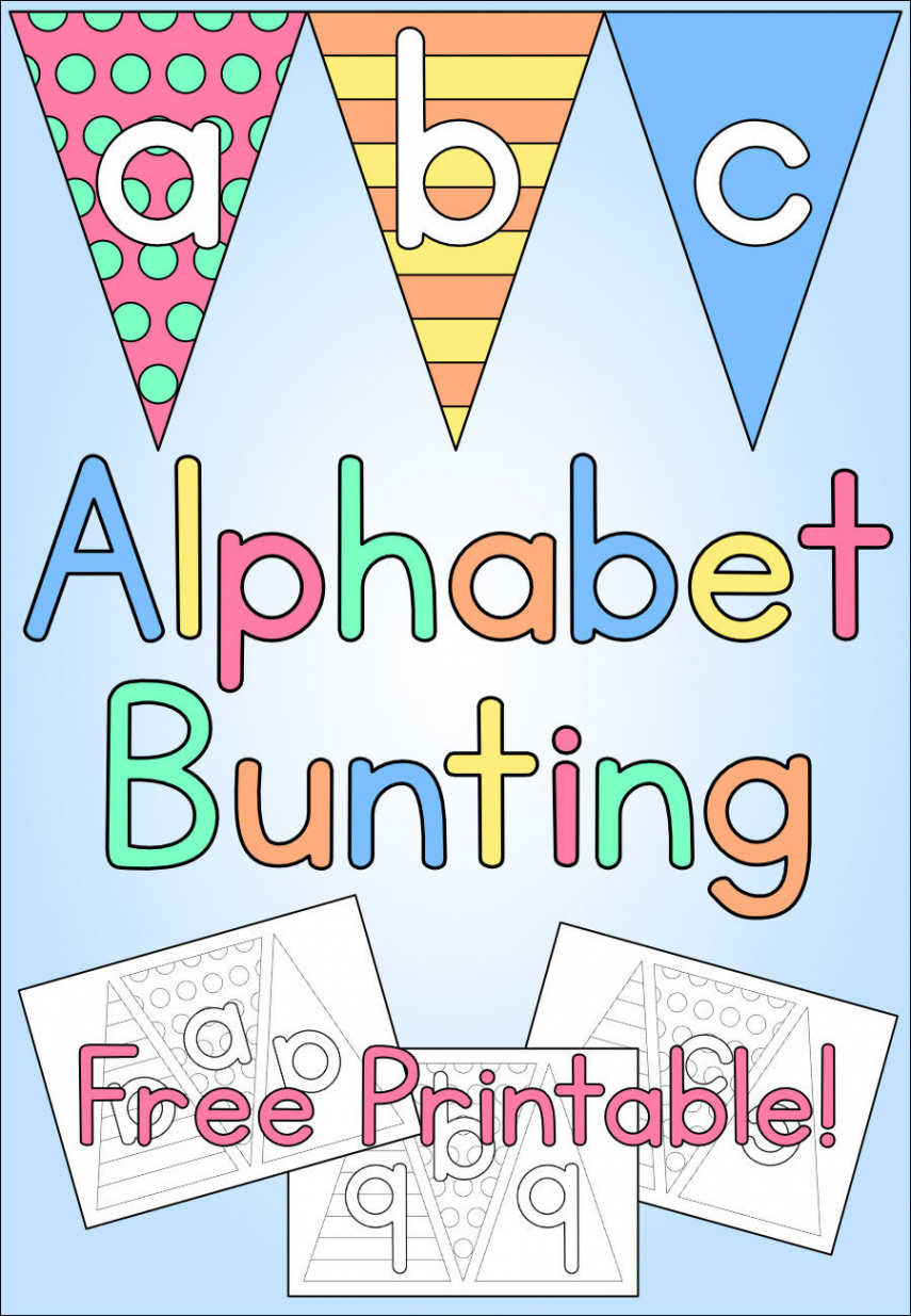 Alphabet Bunting Kids Craft – Free Printable  Mama Geek