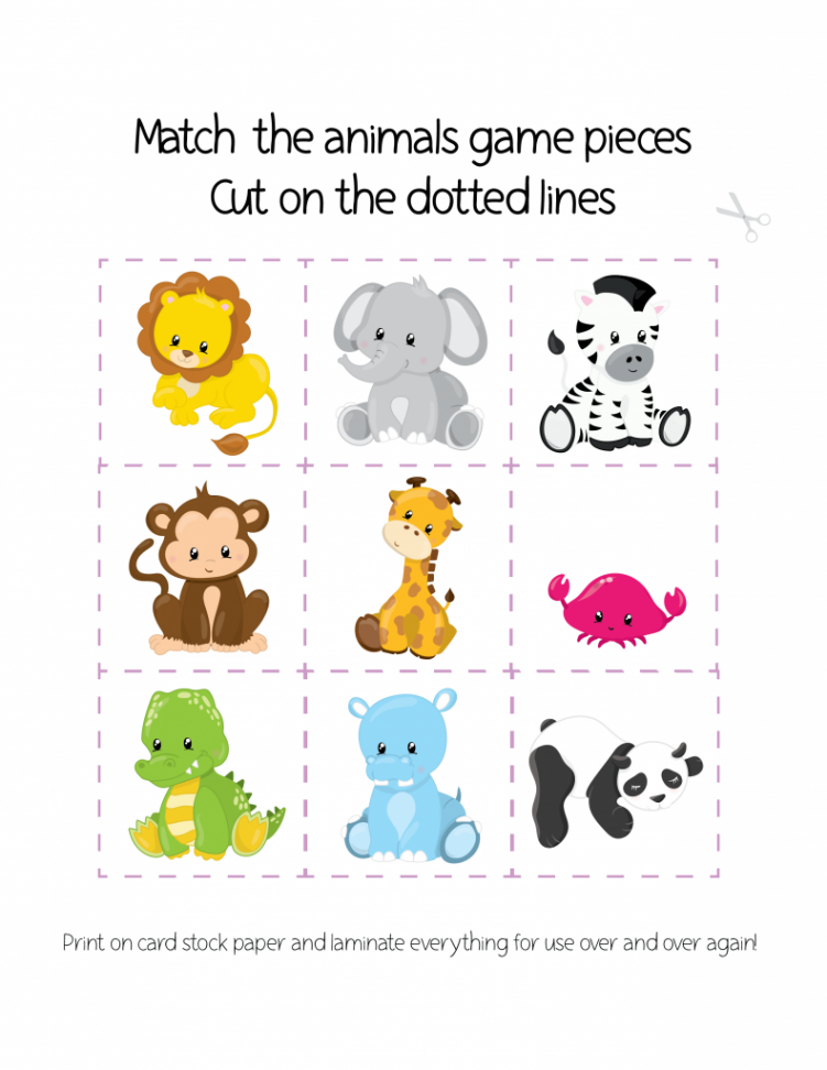 Animal Shadow Matching (free printable) – Free Preschool Printables