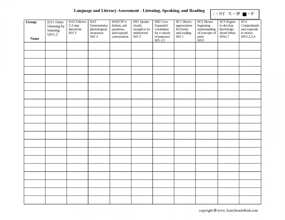 Assessment Forms - Free Printable Templates -careteachkids